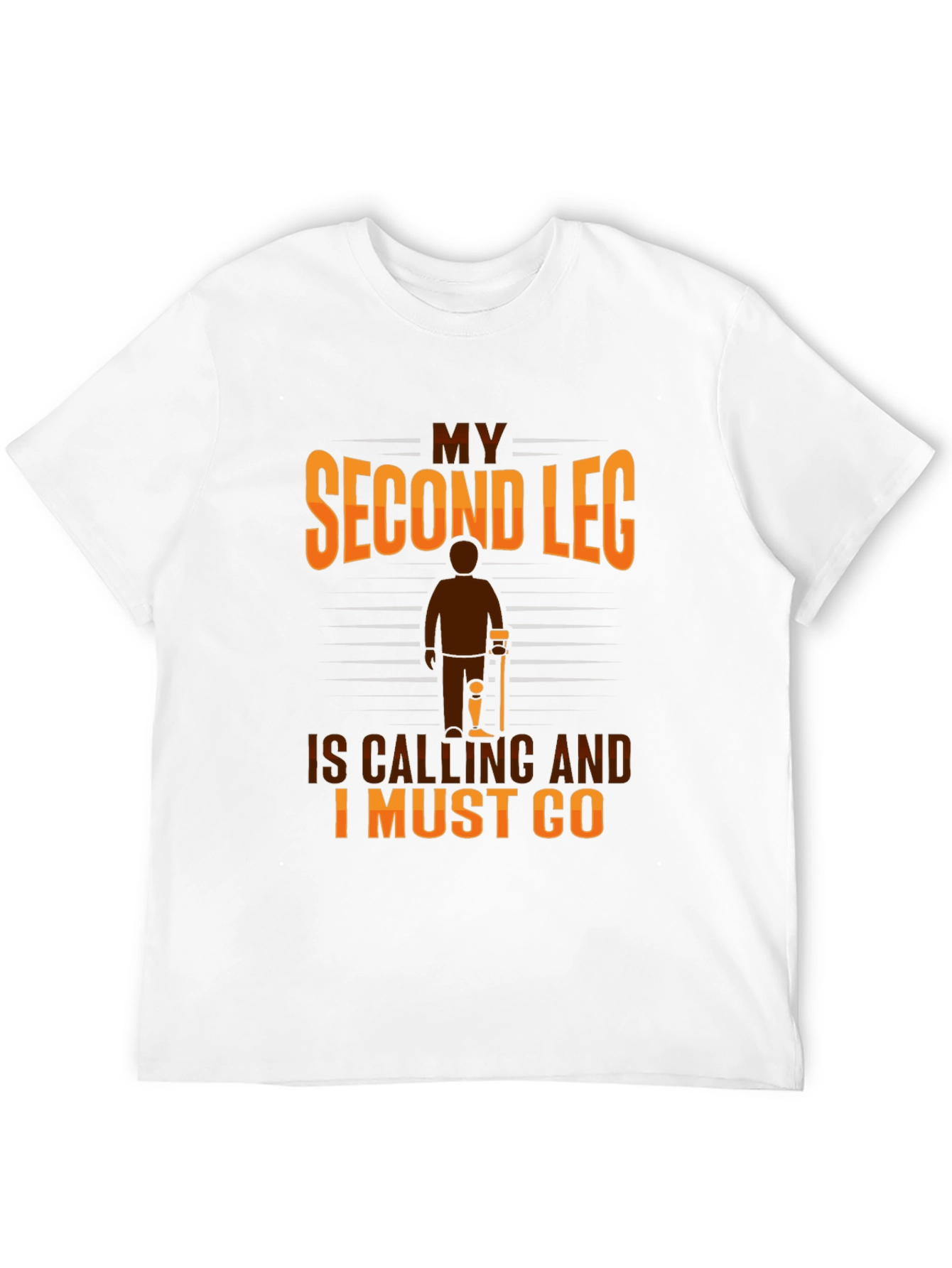 Black My Second Leg is Calling T-Shirt view 12