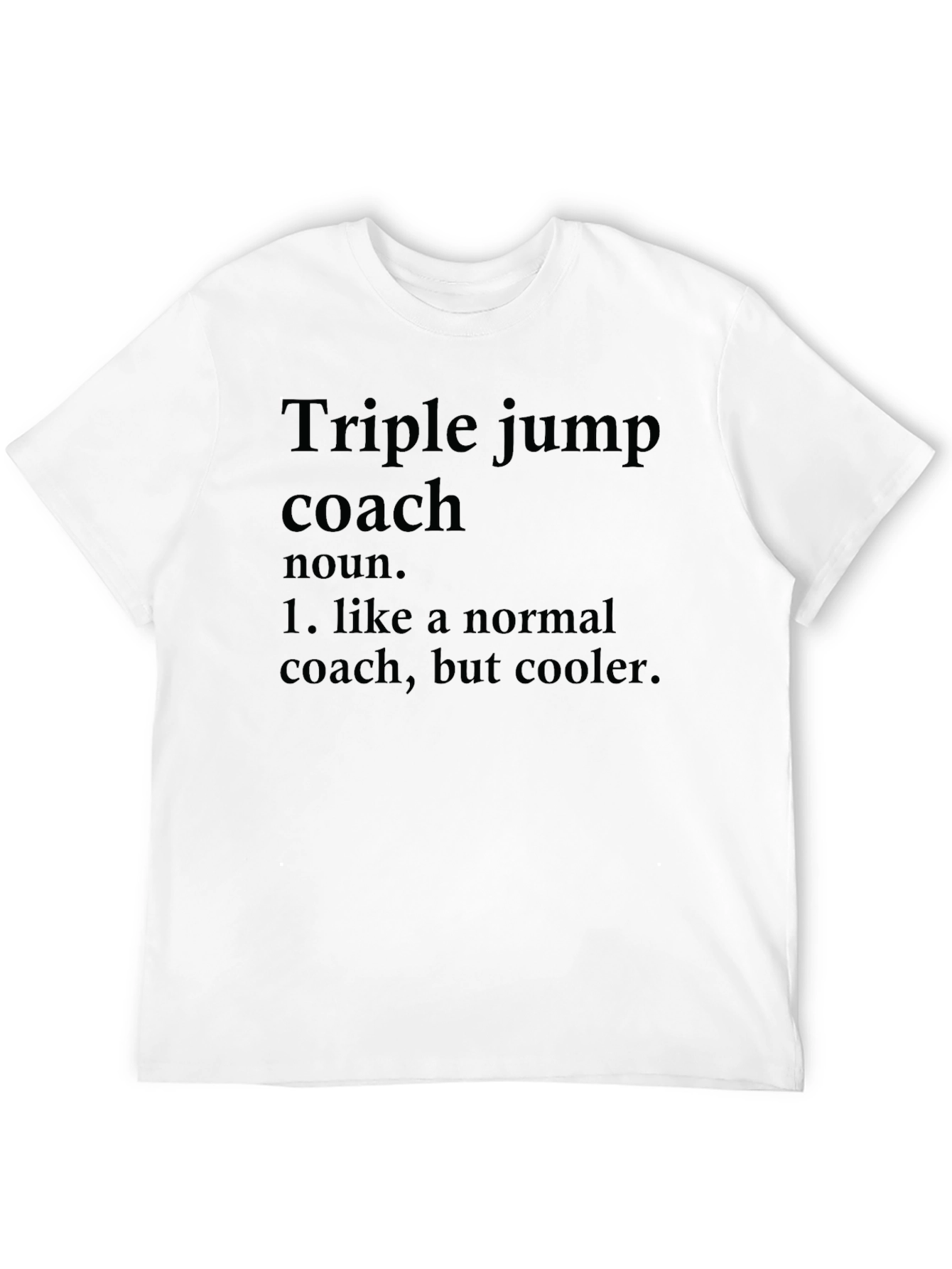 Black Triple Jump Coach T-Shirt - Cool Coach Definition Tee view 12