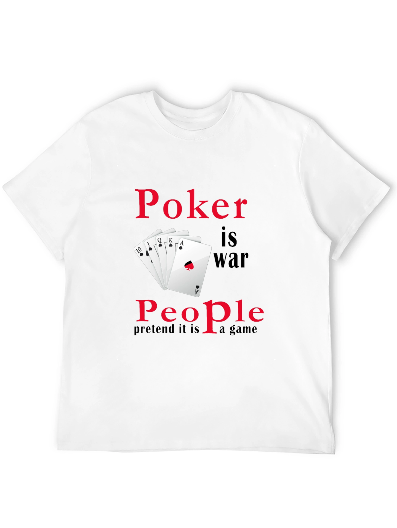 Black Poker is War Funny Graphic Tee view 12