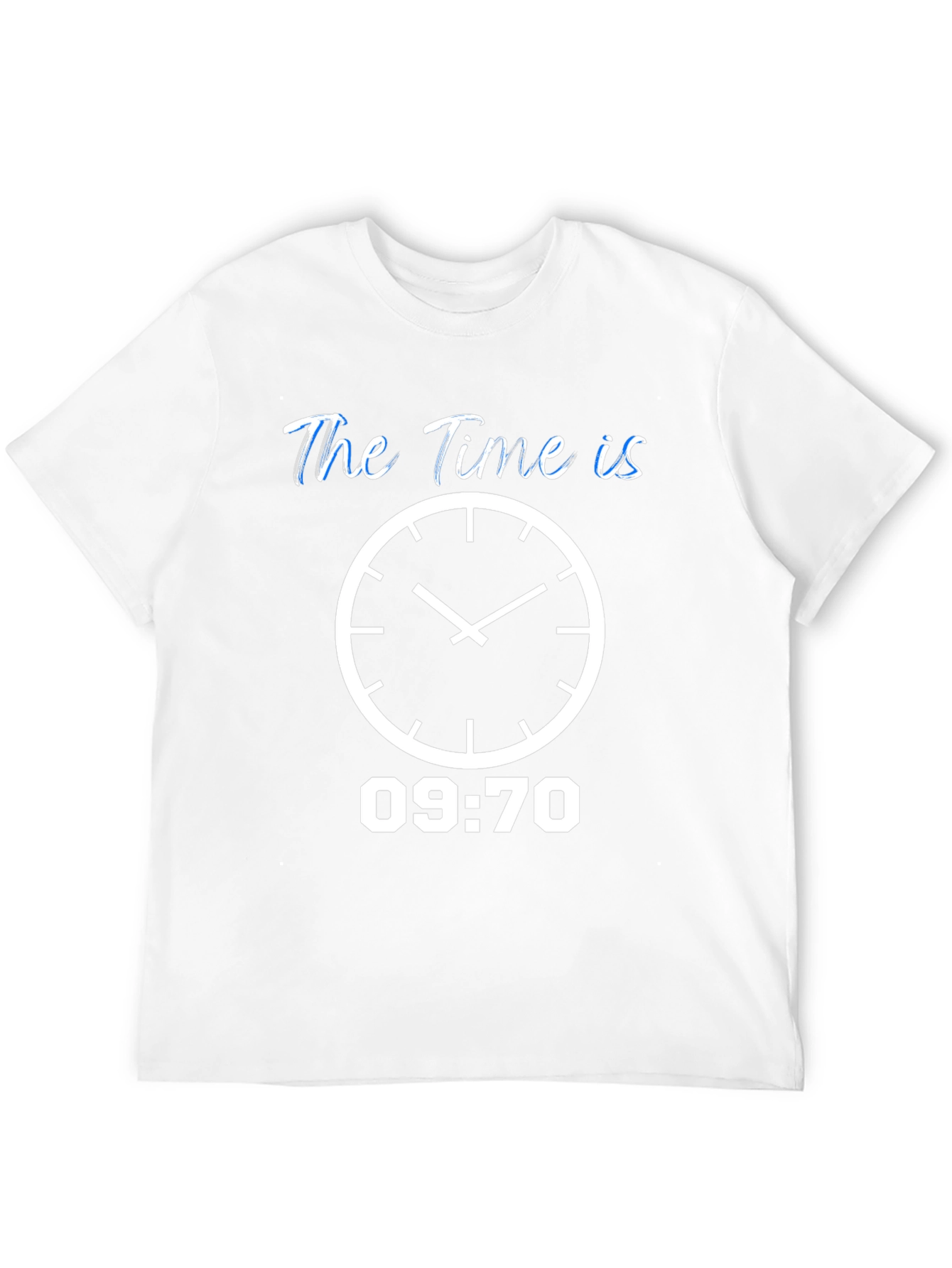 Black The Time Is T-Shirt - Unique Clock Design view 12