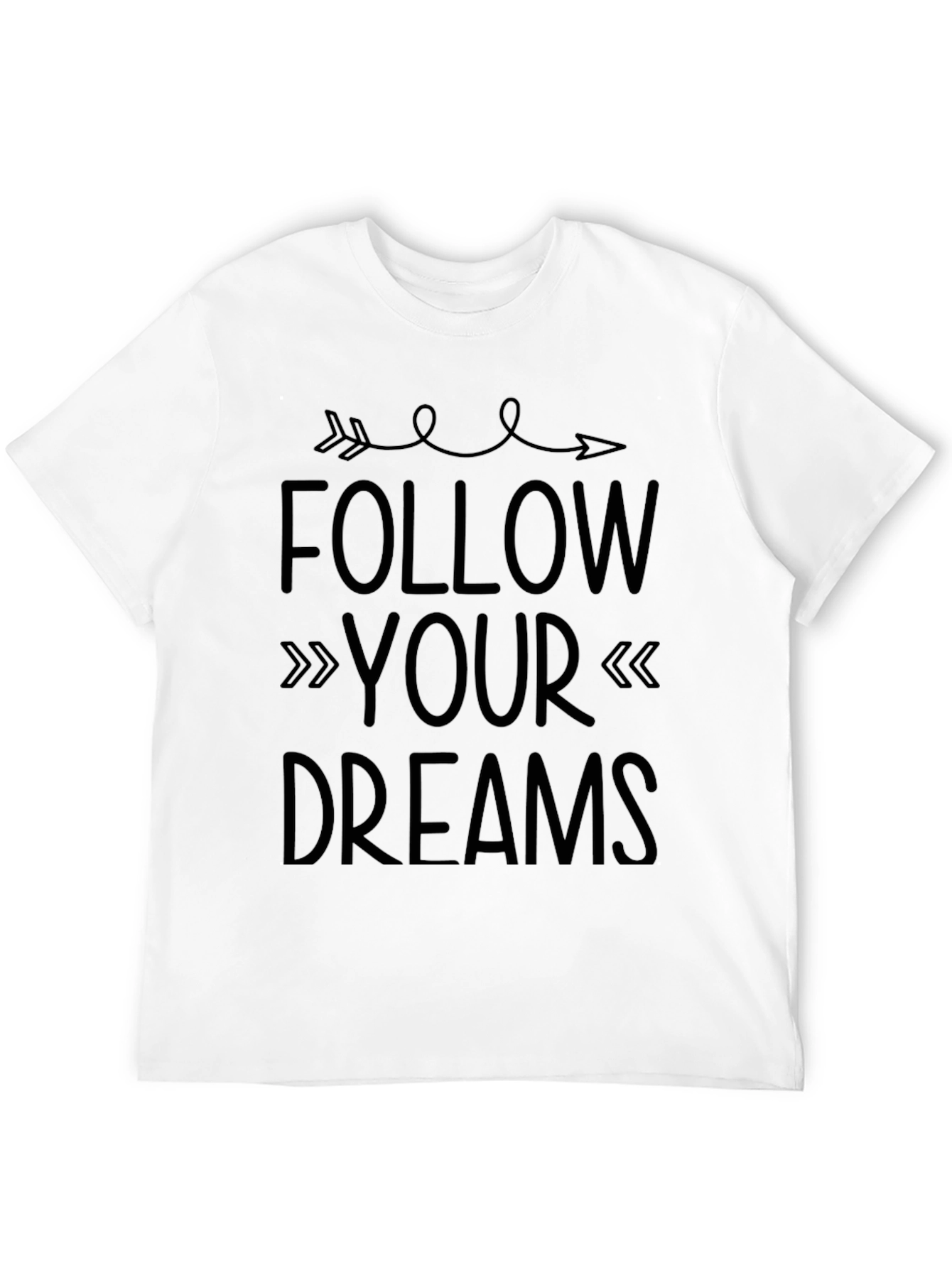 Black Follow Your Dreams Graphic Tee - Unisex Black T-Shirt view 12
