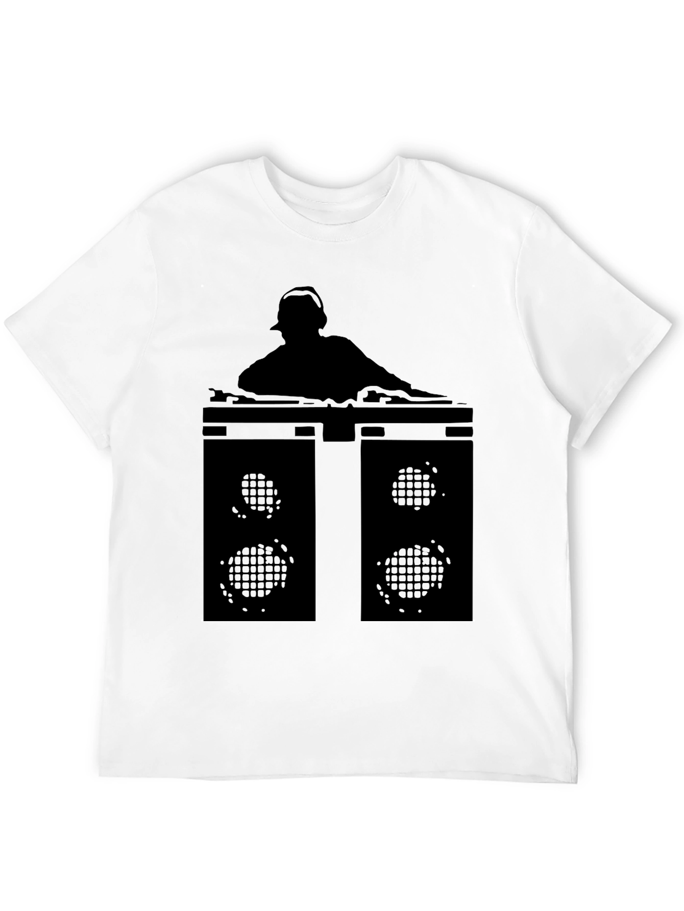 Black DJ Silhouette Graphic Tee view 12