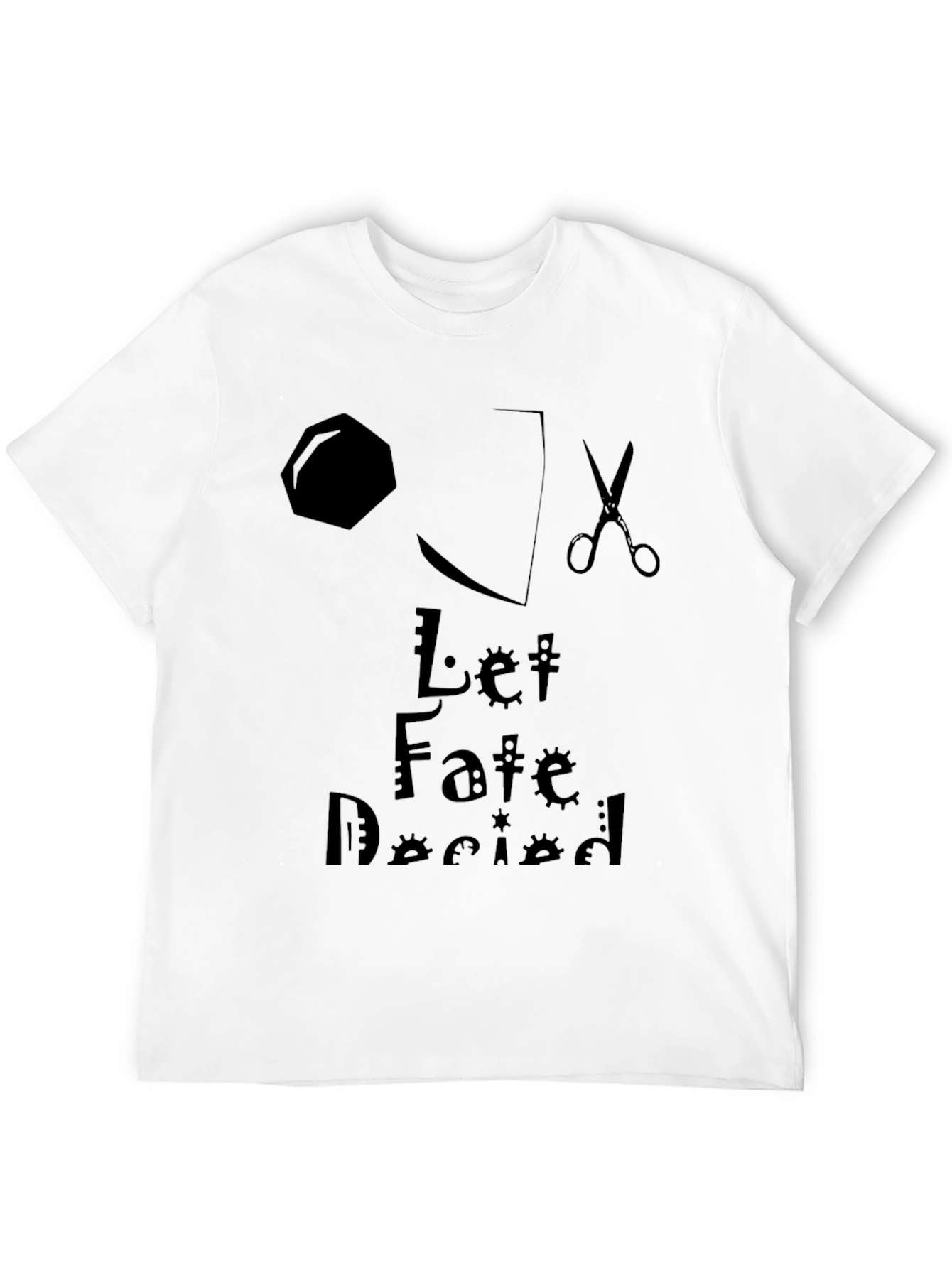 Black Let Fate Decide Graphic Tee - Black view 12