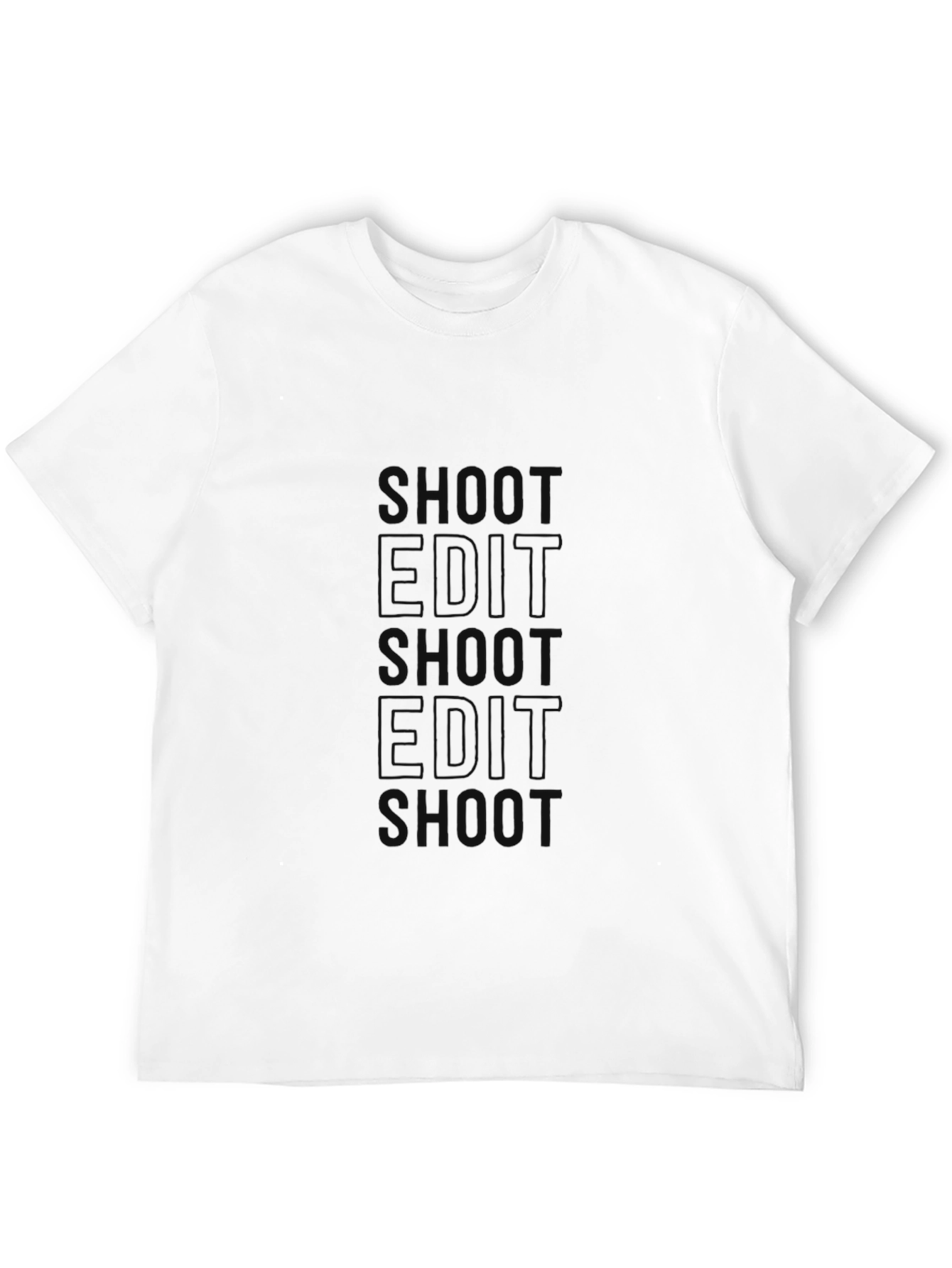 Black Shoot Edit Repeat Black T-Shirt view 12