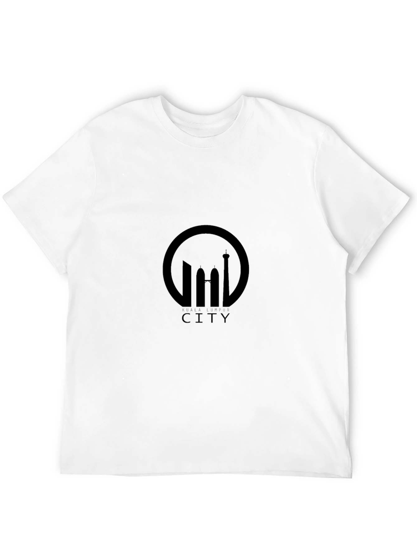 Black Cityscape Silhouette Black T-Shirt view 12