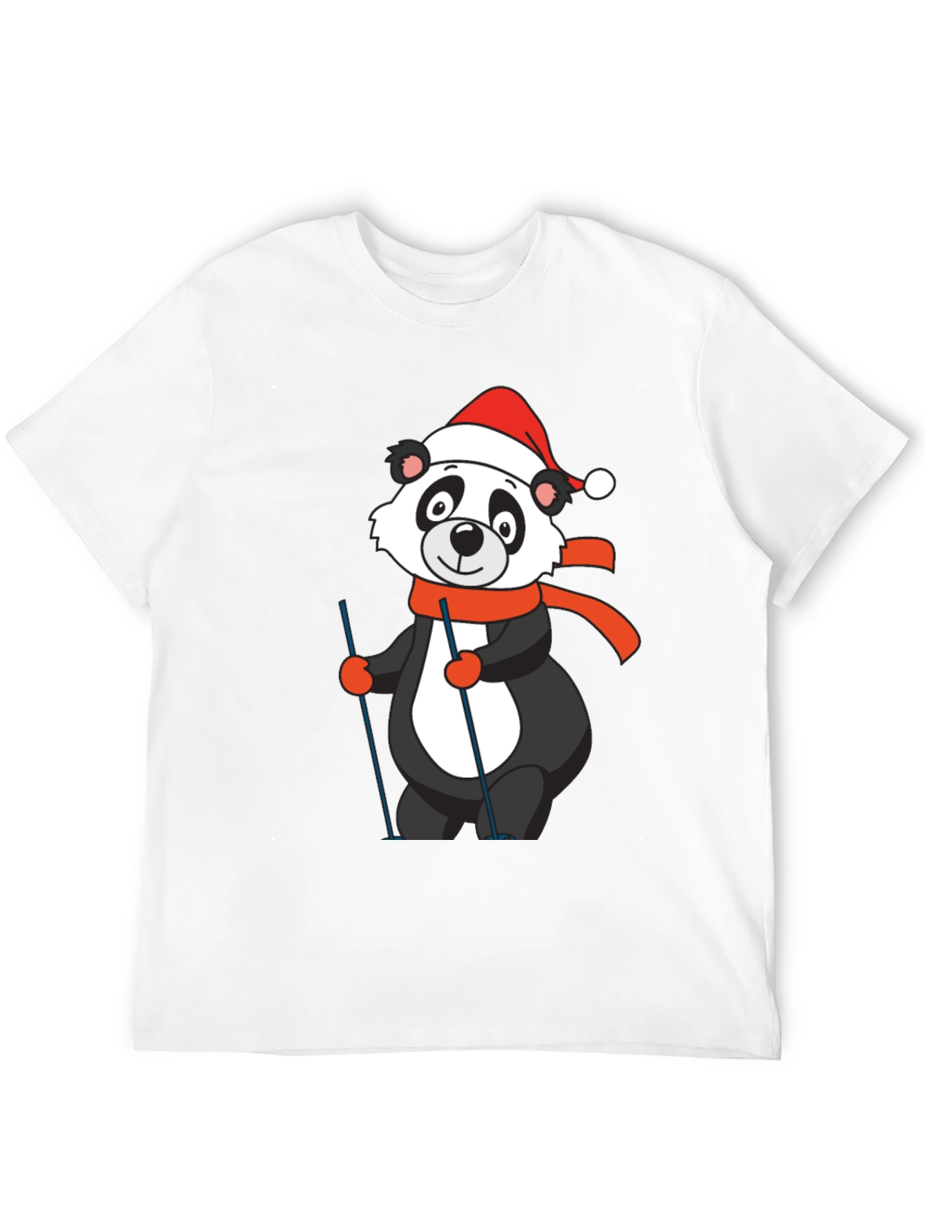 Black Panda Skier T-Shirt: Holiday Fun view 12