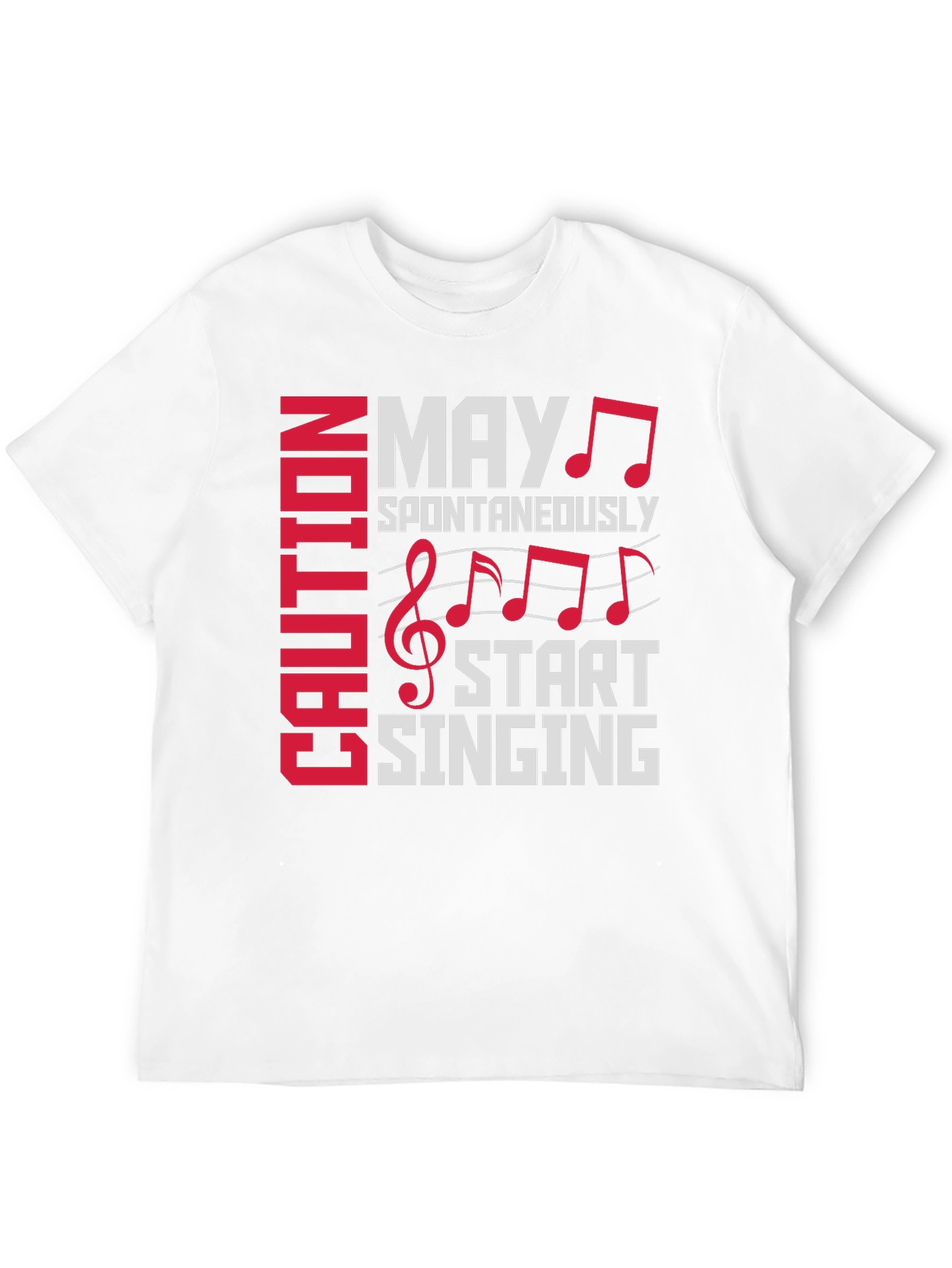 Black Caution May Spontaneously Start Singing T-Shirt view 12