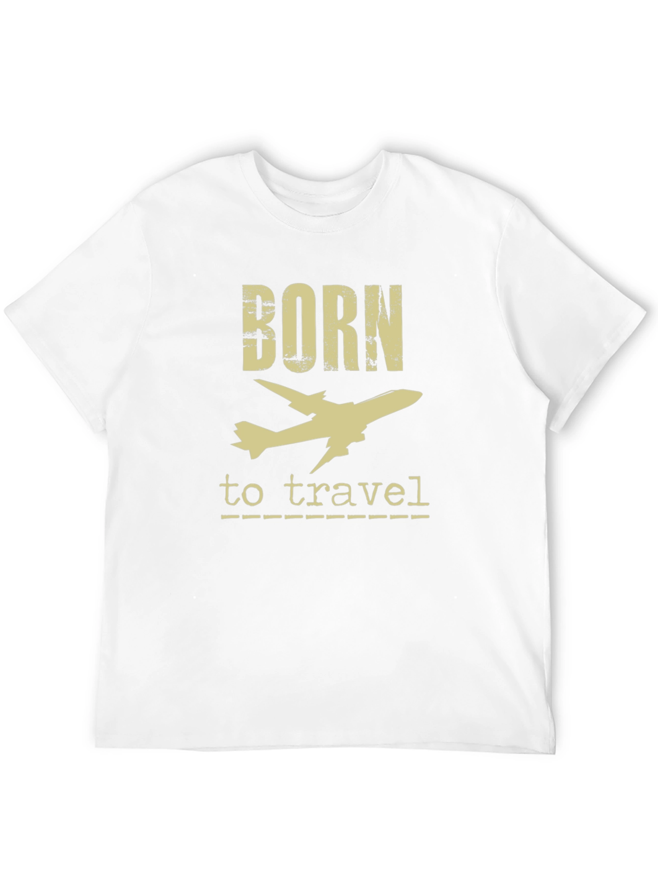 Born to Travel Airplane Graphic Tee - Black - 12
