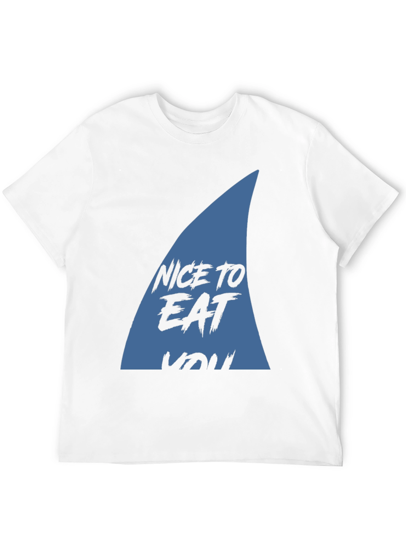 Black Nice to Eat You Shark Fin Graphic Tee view 12