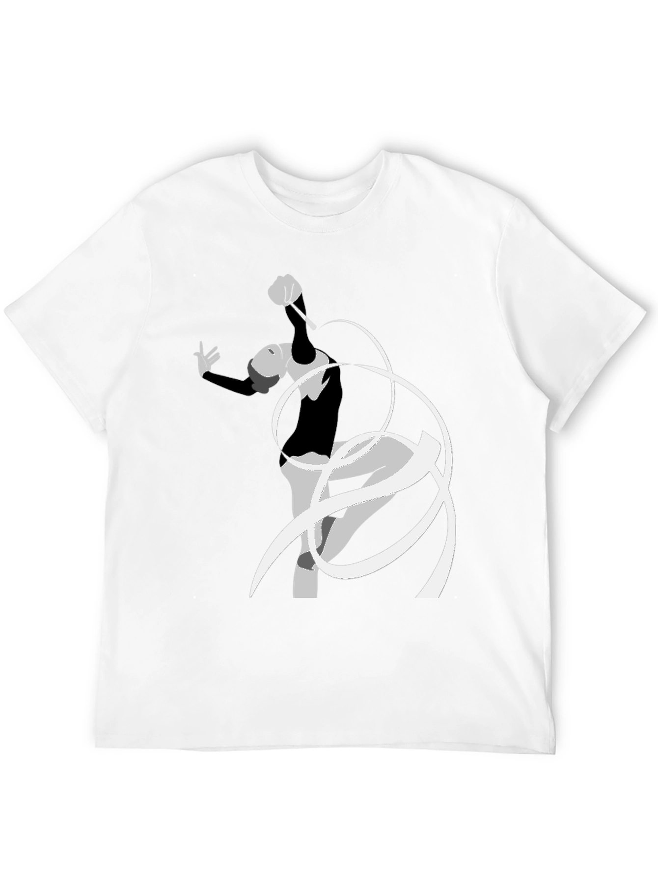 Black Rhythmic Gymnastics Graphic Tee - Black Cotton Blend view 12