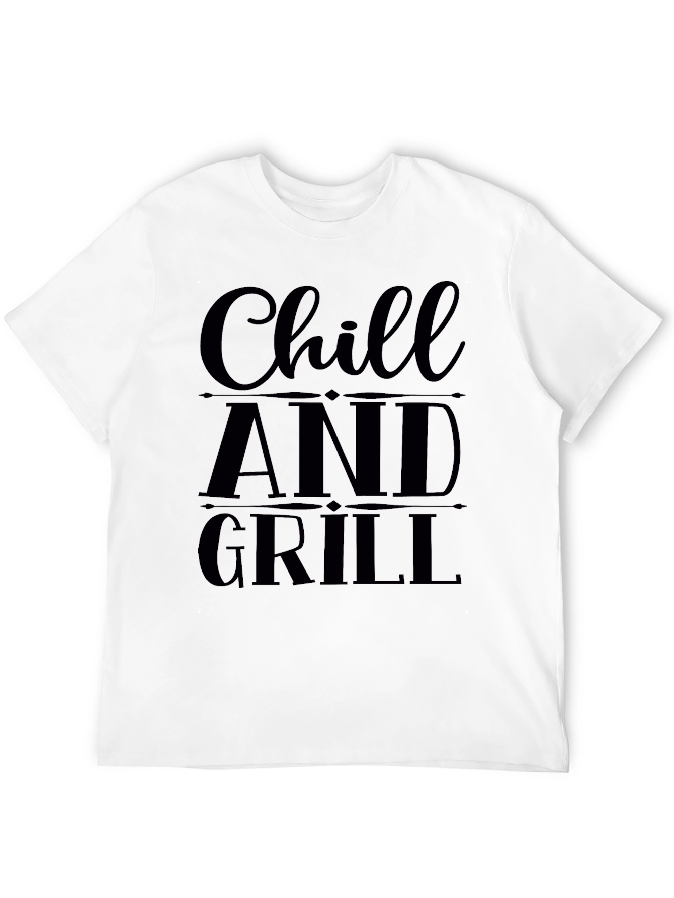 Black Chill and Grill Black Graphic T-Shirt view 12