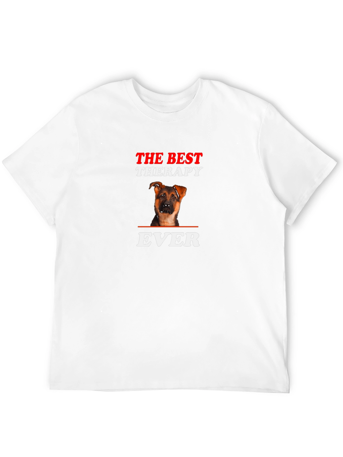 Black Best Therapy Dog T-Shirt - German Shepherd Puppy view 12
