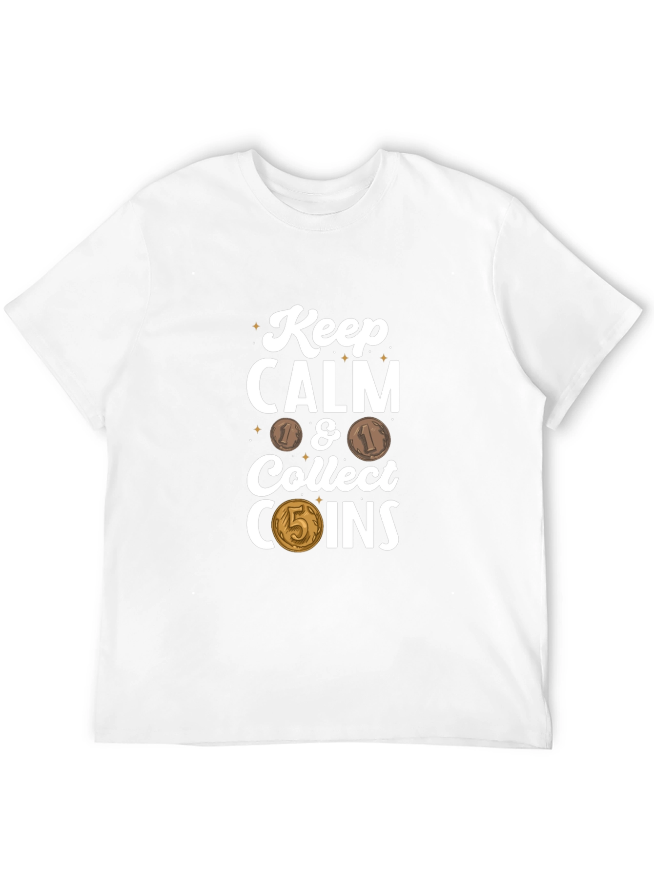 Black Keep Calm & Collect Coins T-Shirt view 12