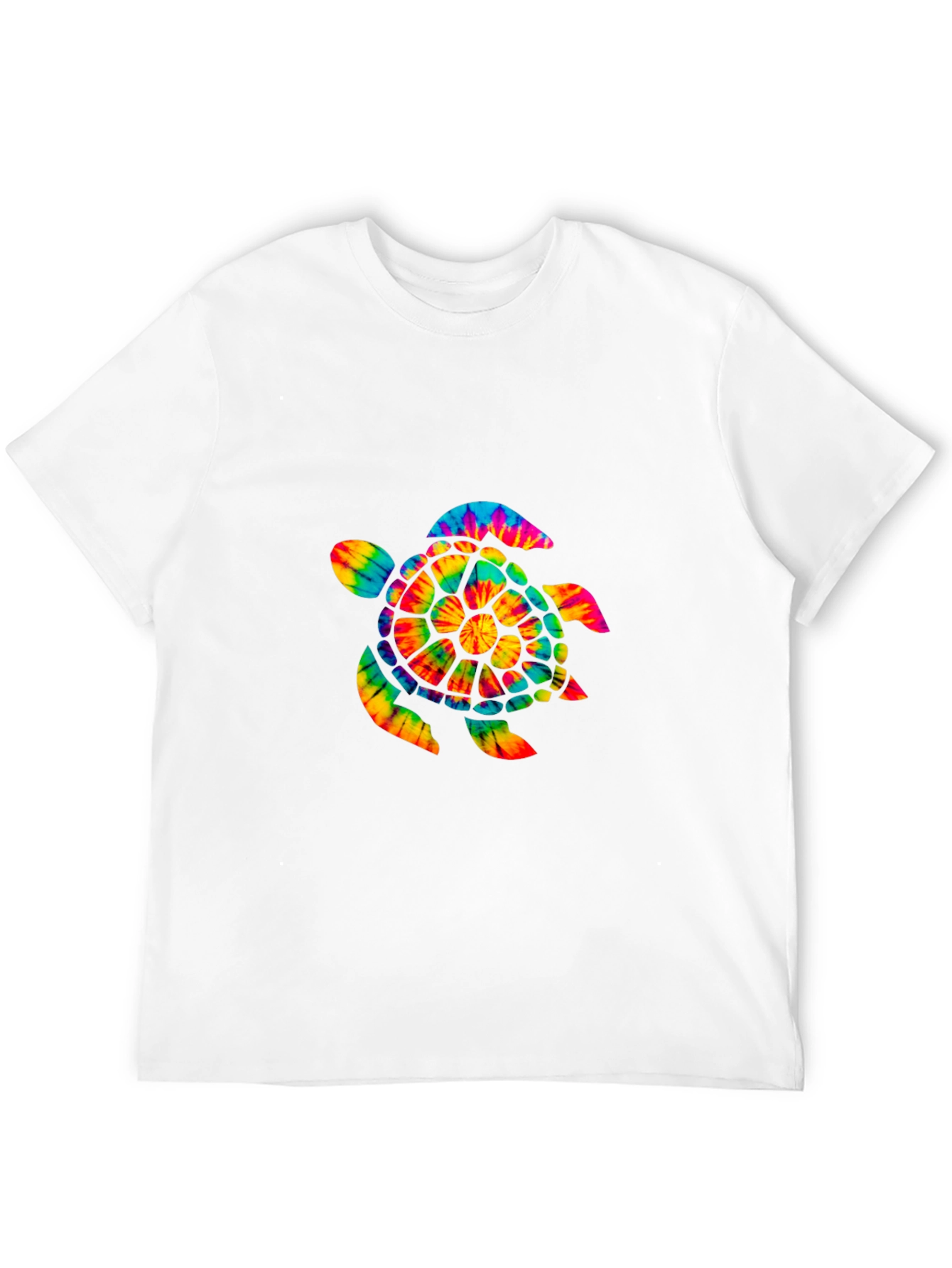 Black Tie-Dye Turtle Graphic Tee - Soft Cotton view 12