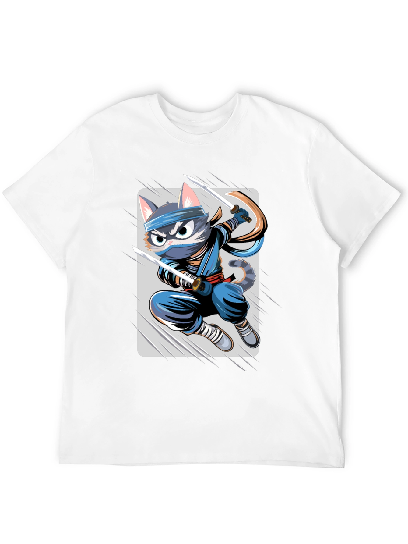 Black Ninja Cat T-Shirt - Unique Cartoon Graphic Tee view 12