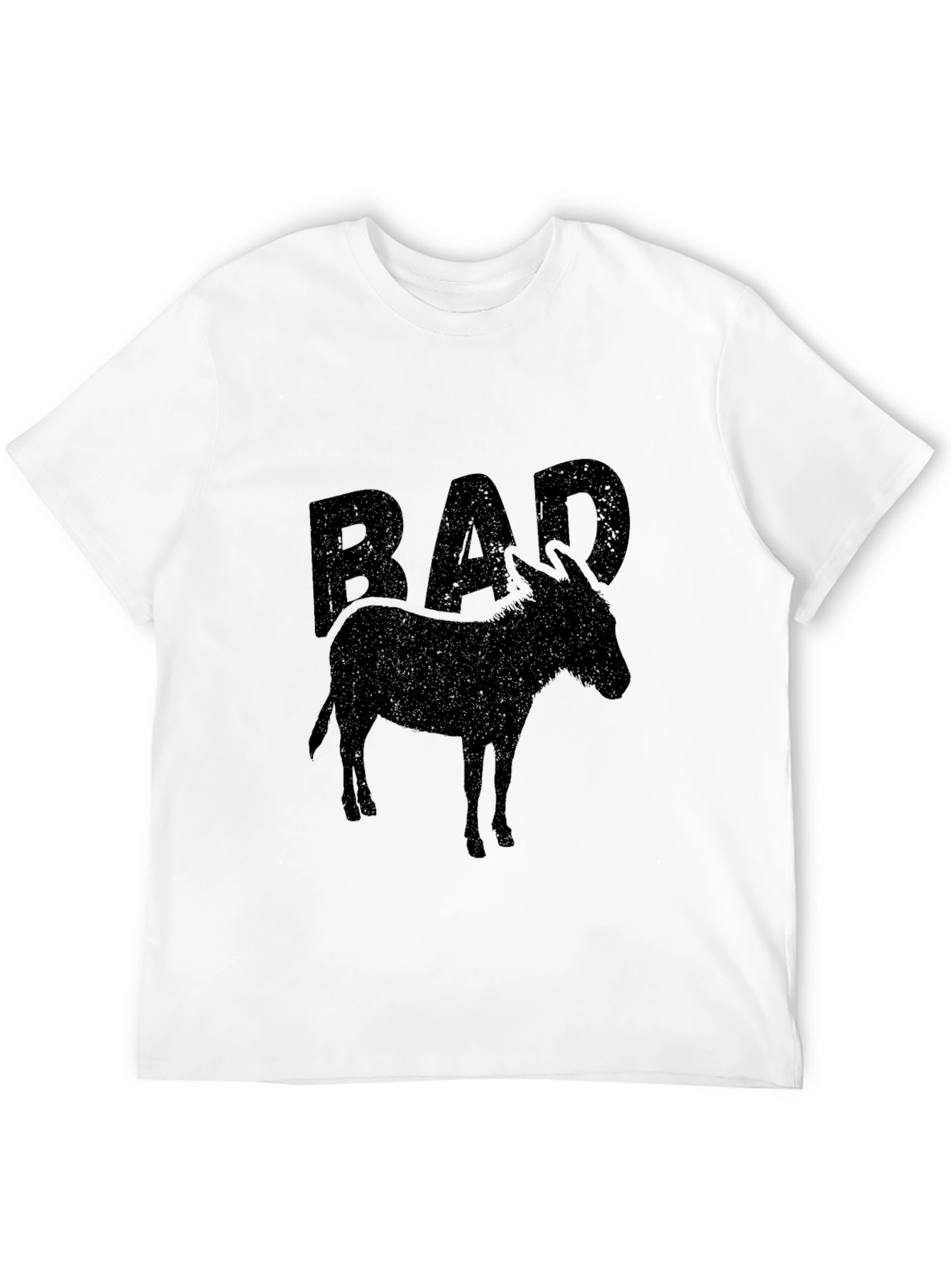 Black Bad A Donkey Graphic Tee - Black Crew Neck T-Shirt view 12