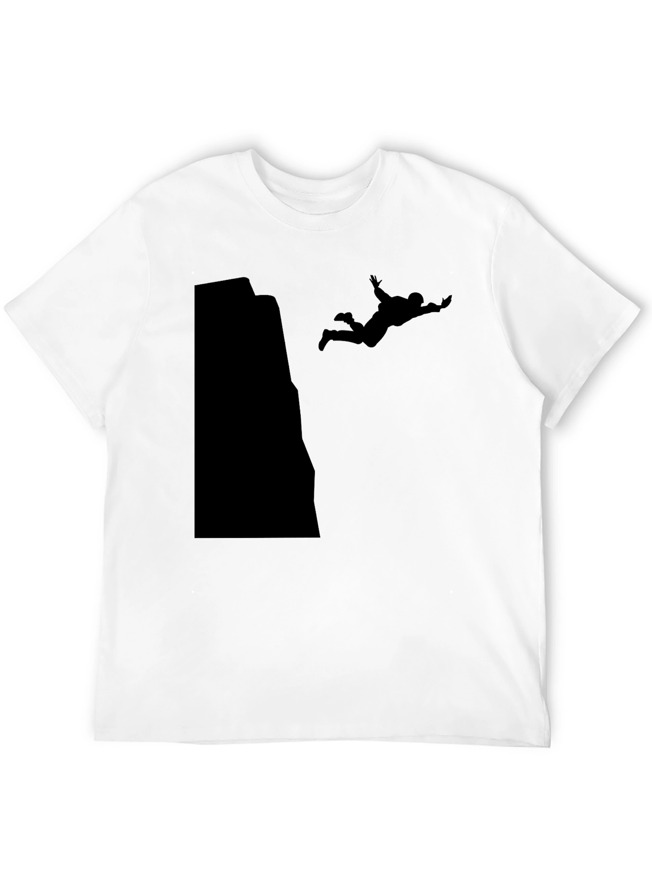 Black Daredevil Black Tee - Extreme Sports Silhouette Design view 12