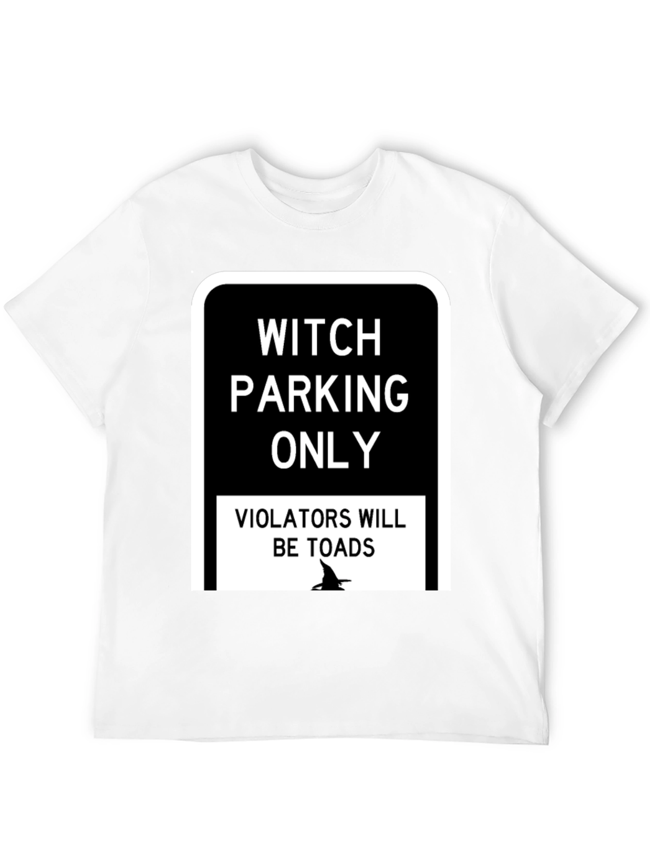Black Witch Parking Only T-Shirt - Funny Halloween Tee view 12
