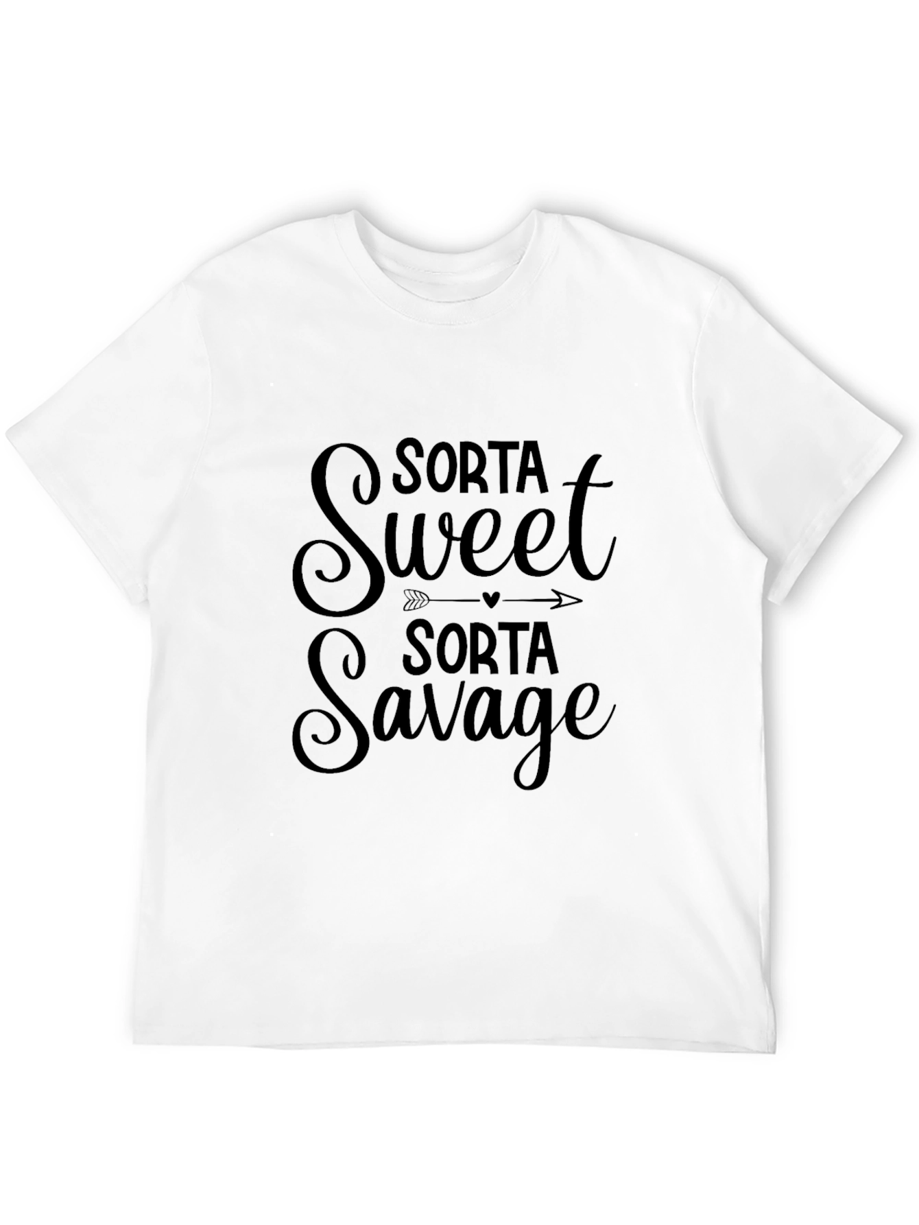 Black Sorta Sweet Sorta Savage Black Graphic Tee view 12