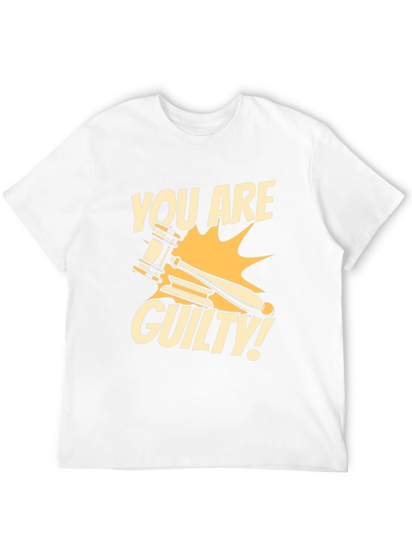 You Are Guilty T-Shirt - Novelty Courtroom Gavel Design - 12