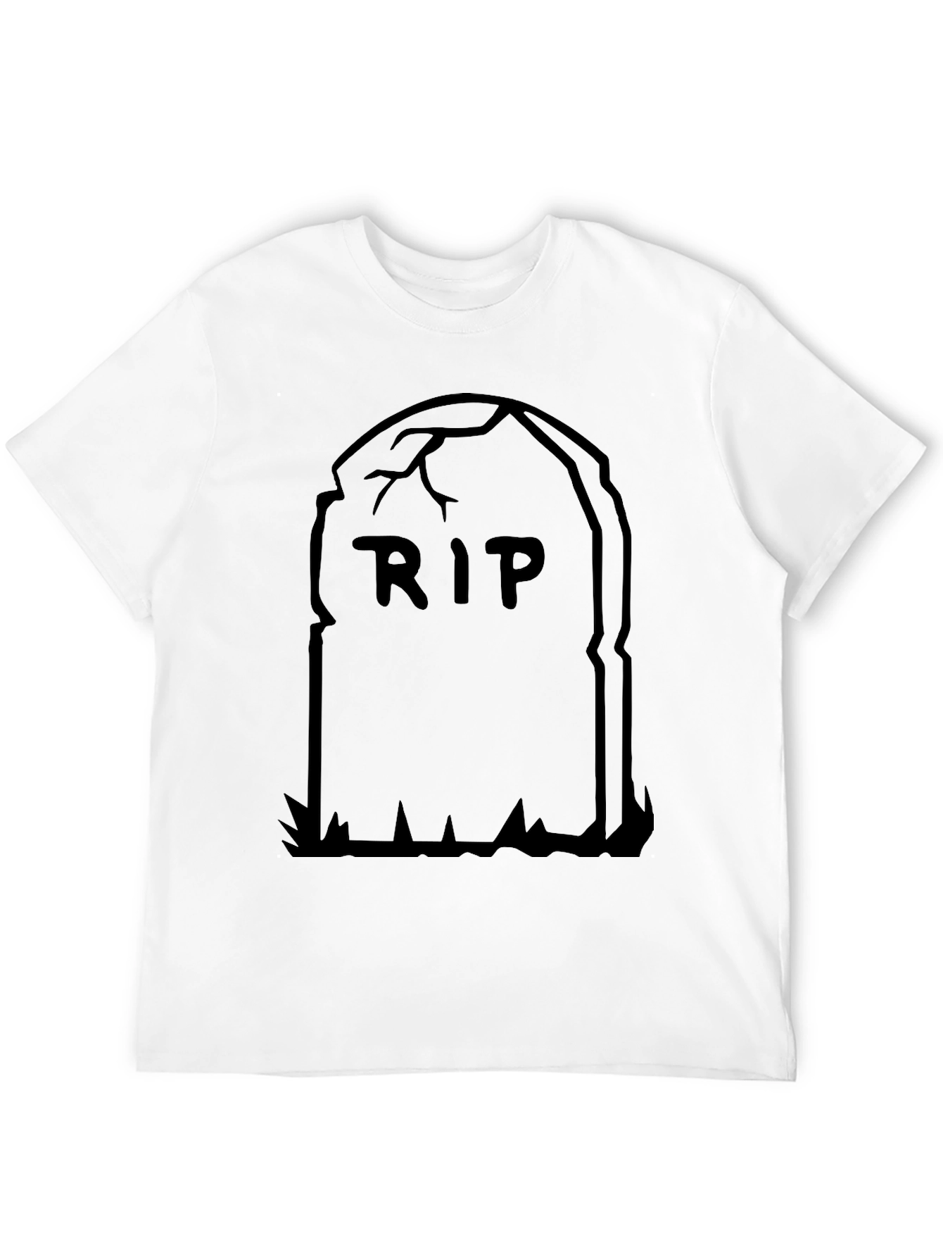 Black RIP Tombstone Graphic T-Shirt - Spooky Halloween Tee view 12