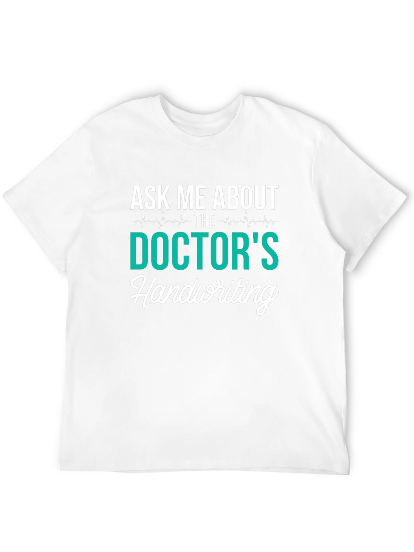 Black Doctor's Handwriting T-Shirt - Funny Medical Humor Tee view 12