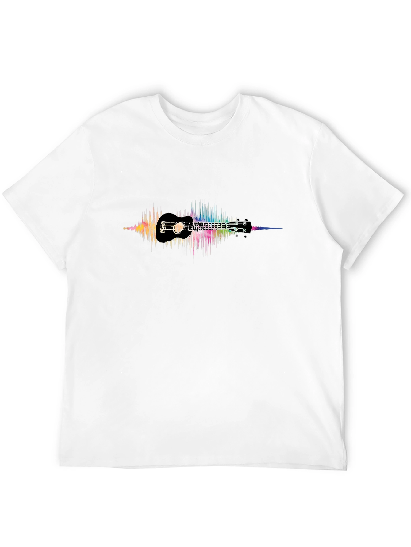 Black Ukulele Soundwave Graphic Tee view 12