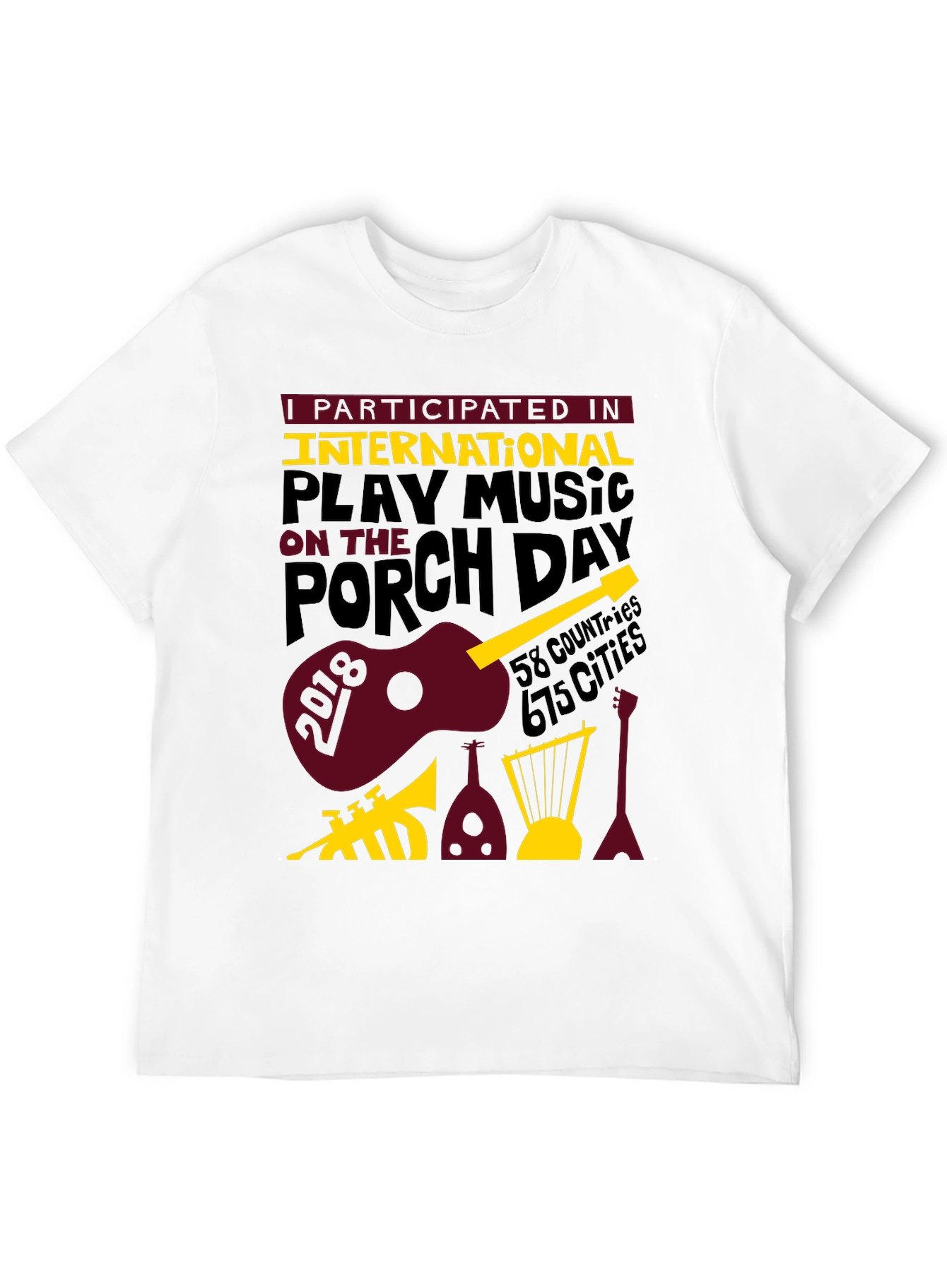 Black International Play Music On The Porch Day T-Shirt view 12
