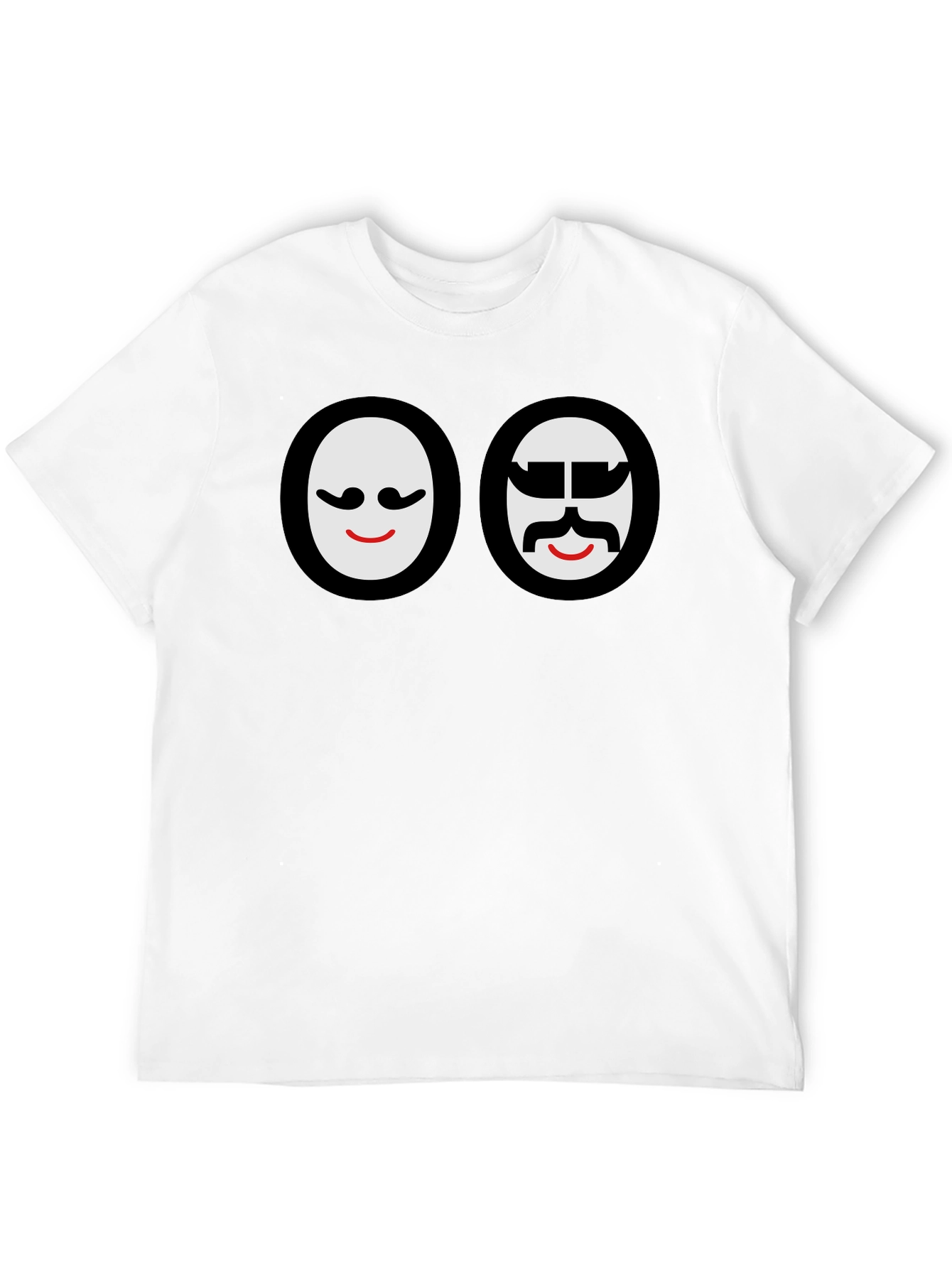 Black Funny Faces Graphic Black T-Shirt view 12