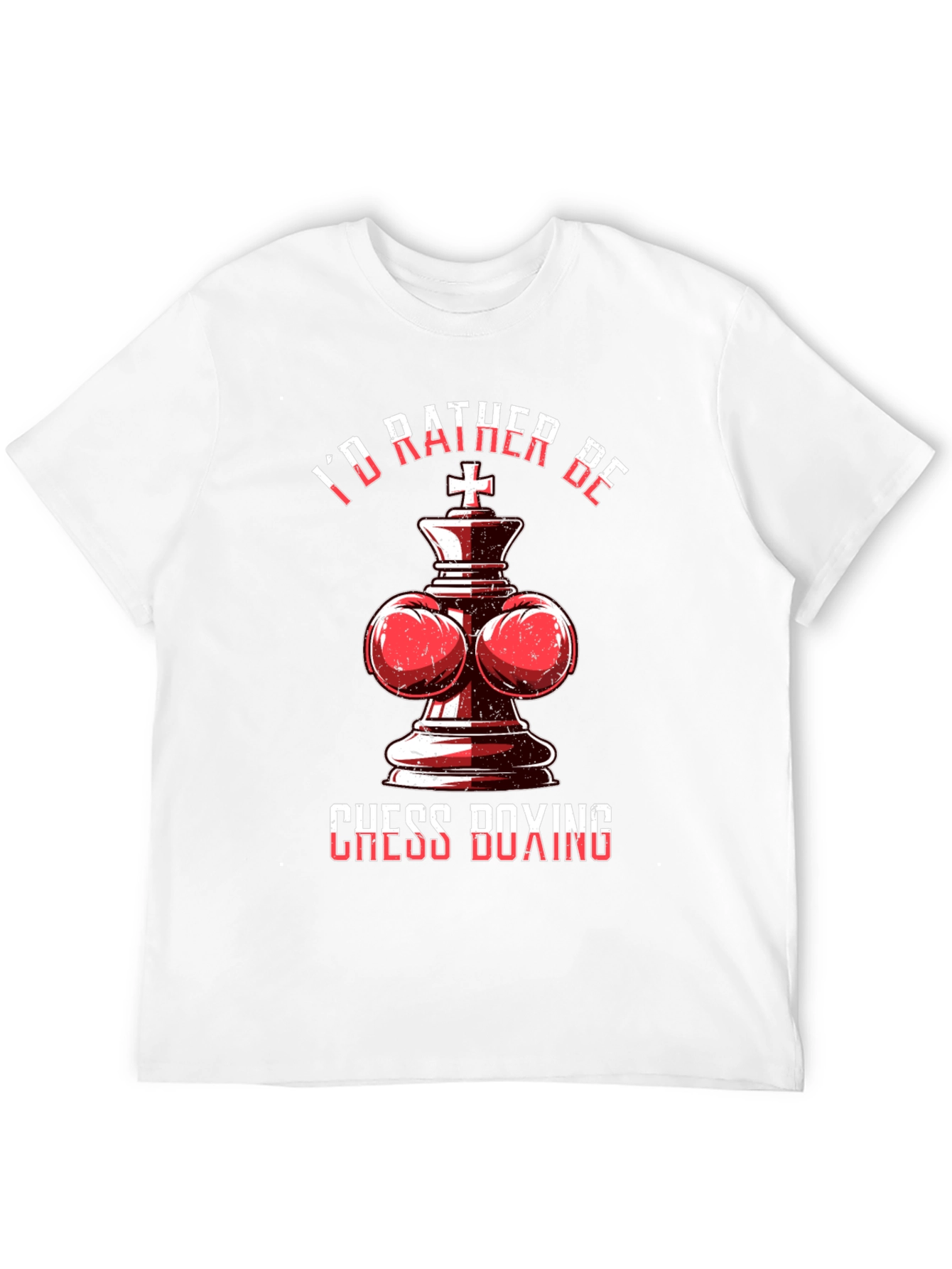 Black Chess Boxing T-Shirt - I'd Rather Be Playing Chess Boxing view 12