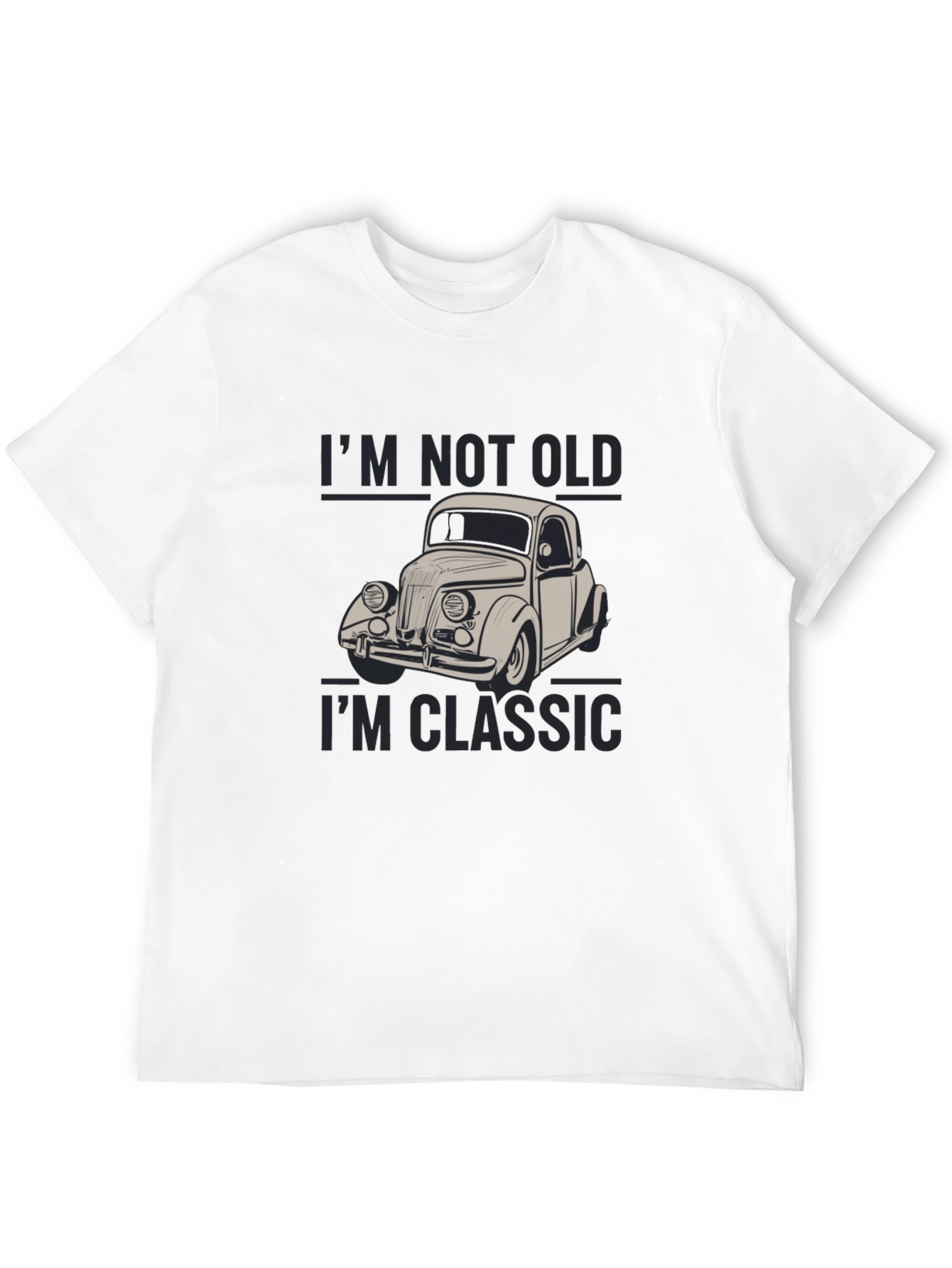 Black Classic Car Graphic Tee - I'm Not Old, I'm Classic! view 12