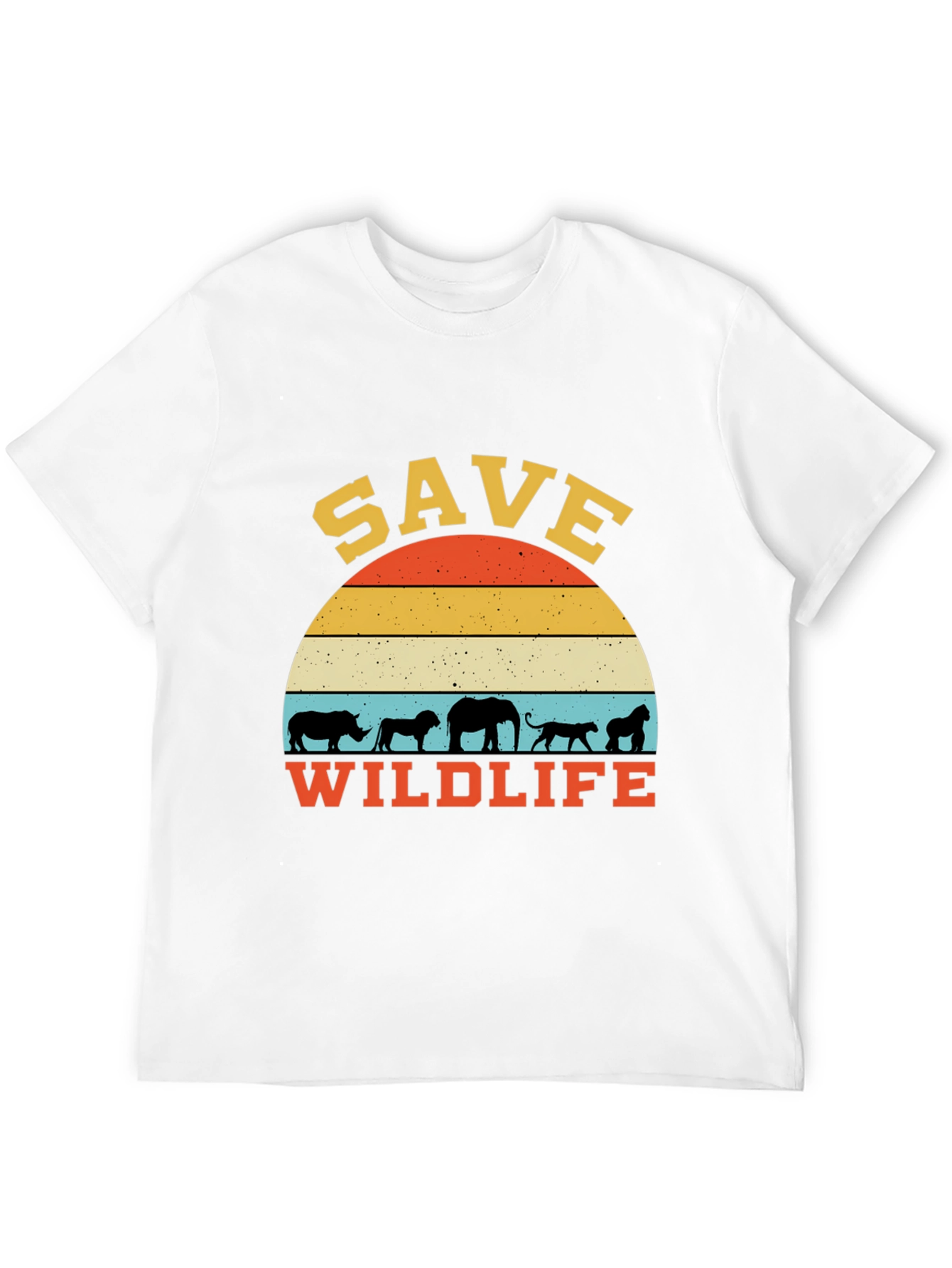 Black Save Wildlife T-Shirt - Graphic Tee view 12