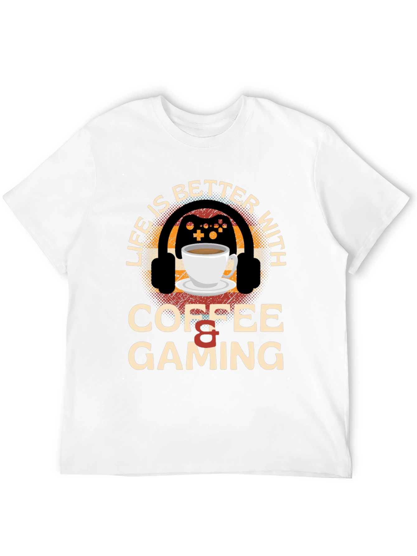 Black Coffee & Gaming T-Shirt - Gamer Life Style view 12