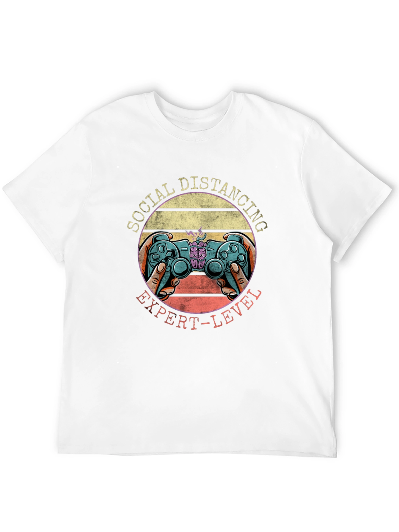 Black Social Distancing Expert Gamer T-Shirt view 12