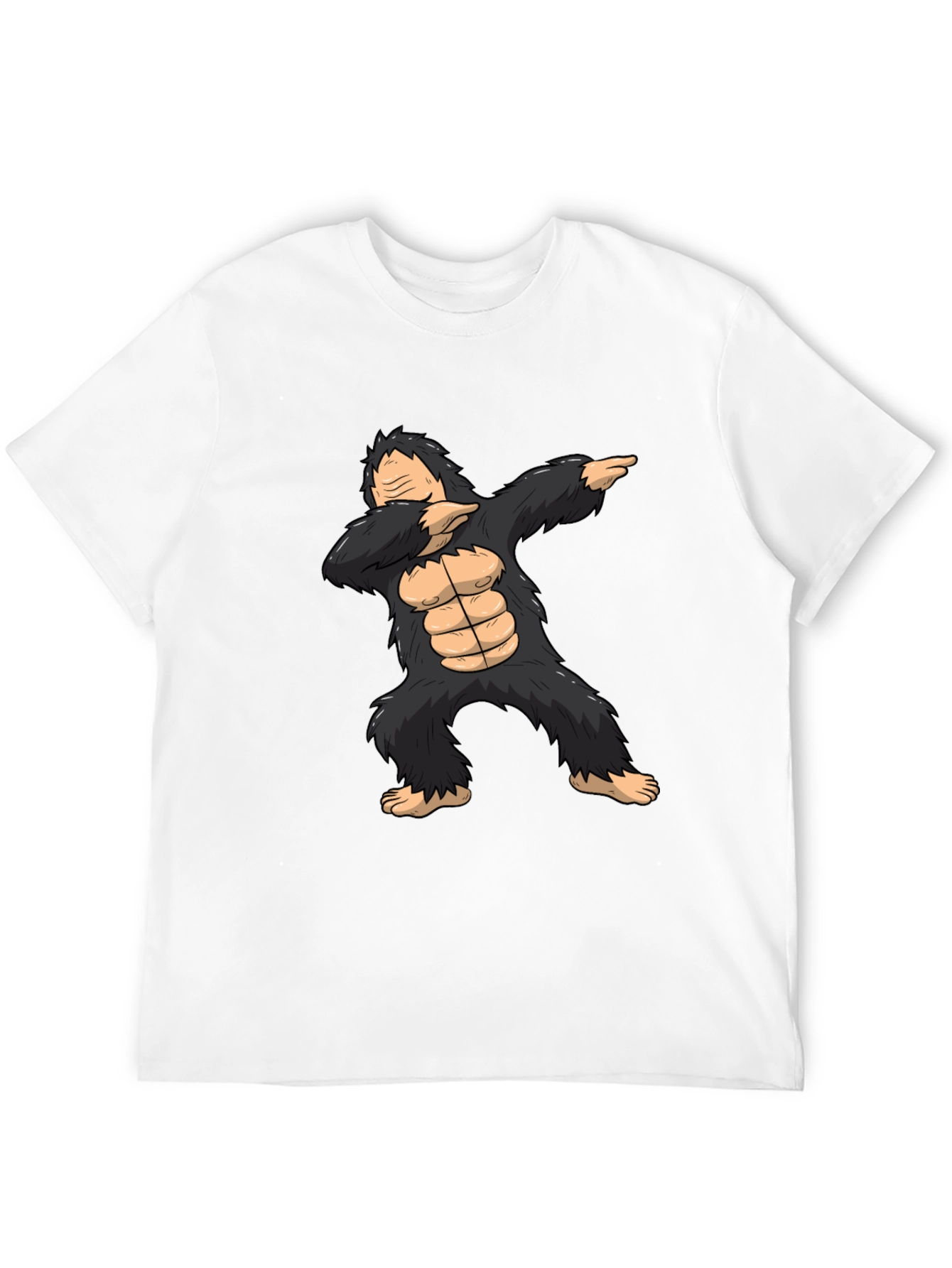 Black Dabbing Gorilla Graphic Tee - Black view 12