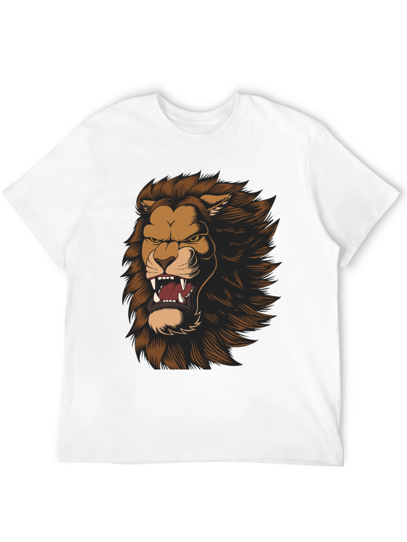Black Lion Graphic Print Black T-Shirt view 12