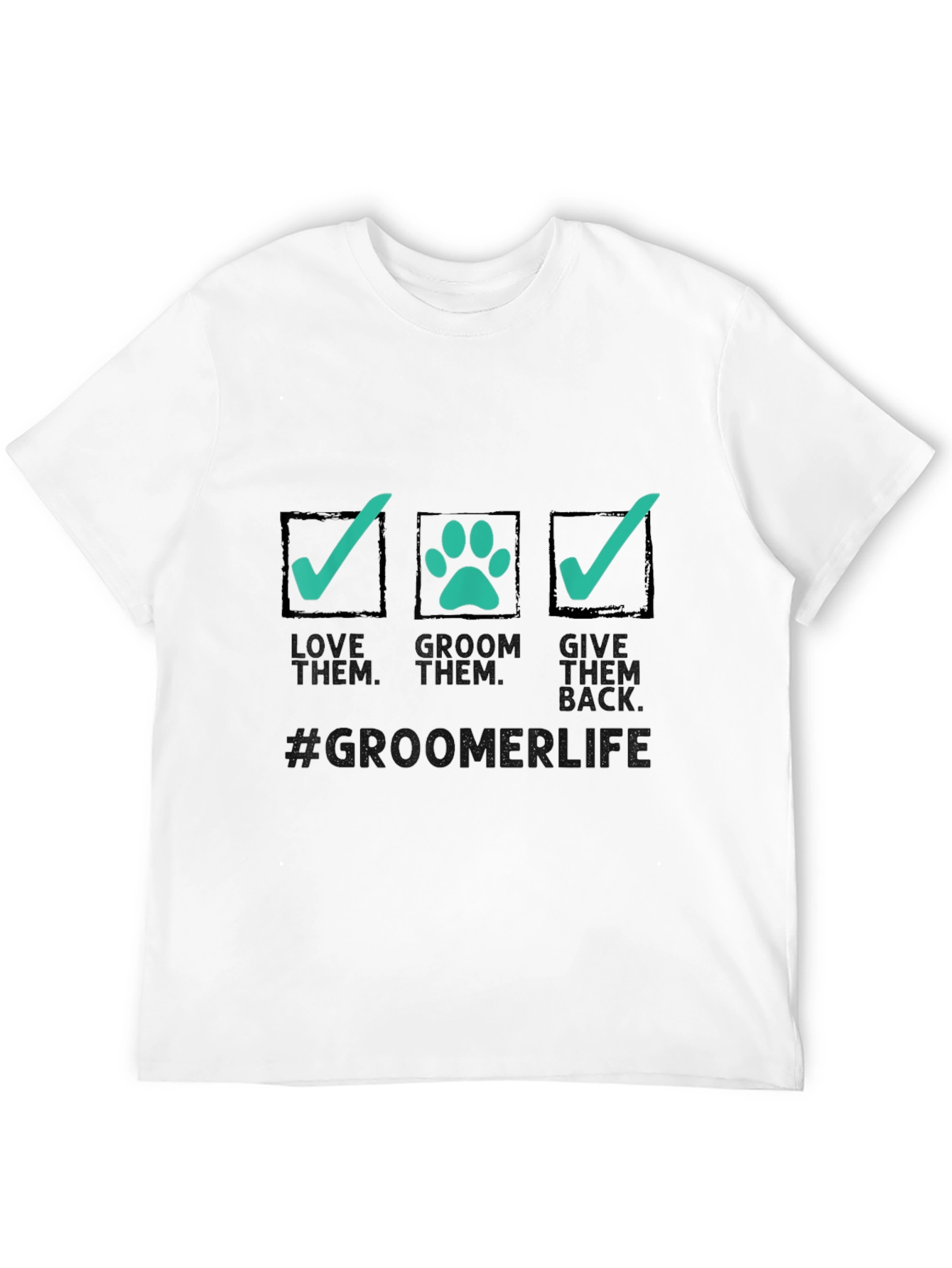 Black Love Them Groom Them Give Back T-Shirt view 12