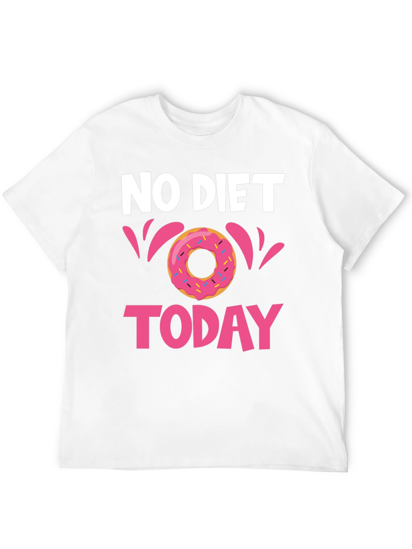 Black No Diet Today Donut T-Shirt - Fun Casual Tee view 12