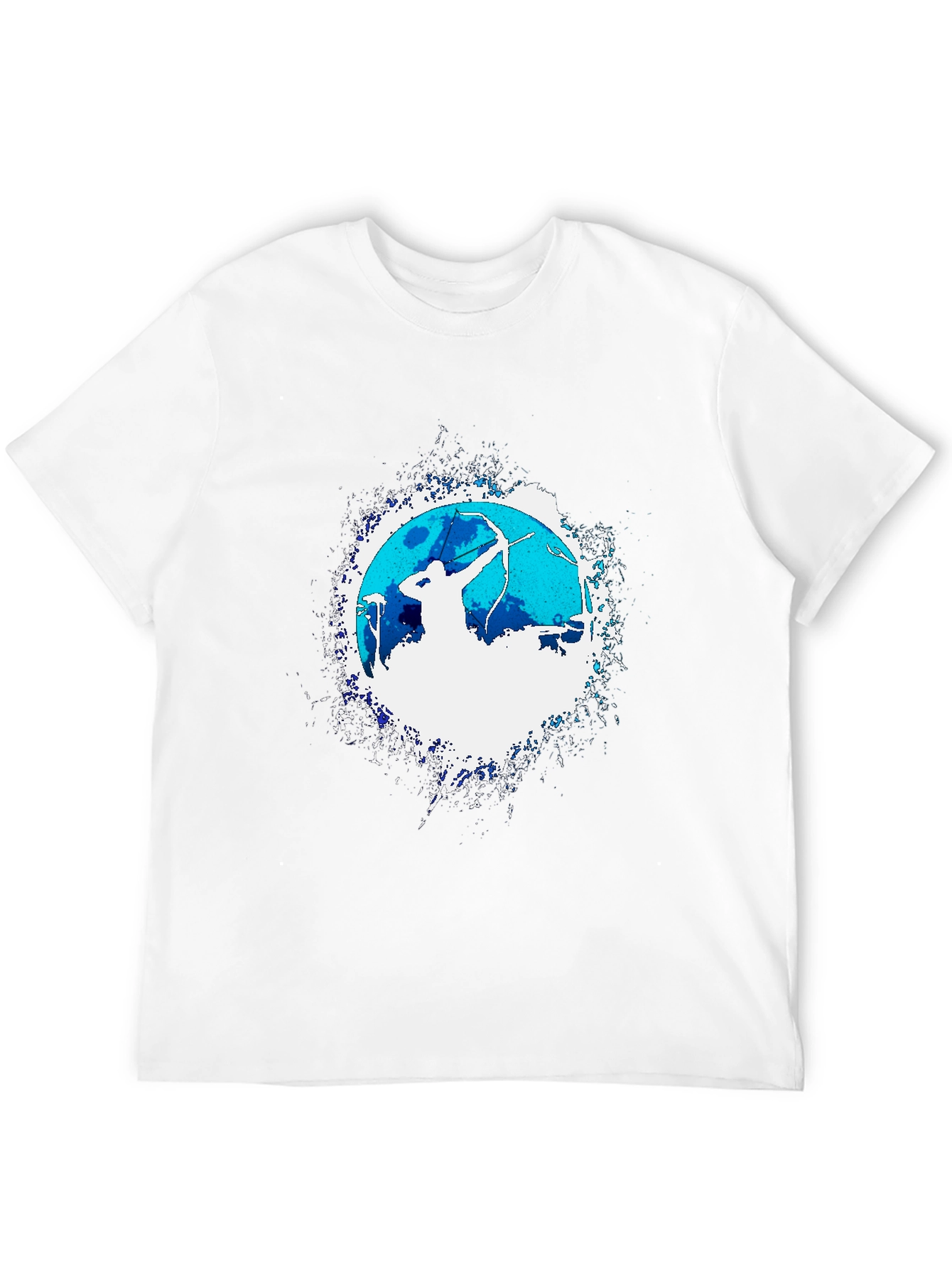 Black Archer Graphic Tee - Moonlit Silhouette Black T-Shirt view 12