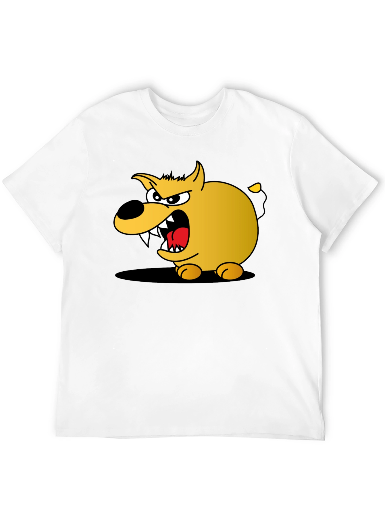Black Cartoon Dog Graphic T-Shirt - Black Cotton Tee view 12