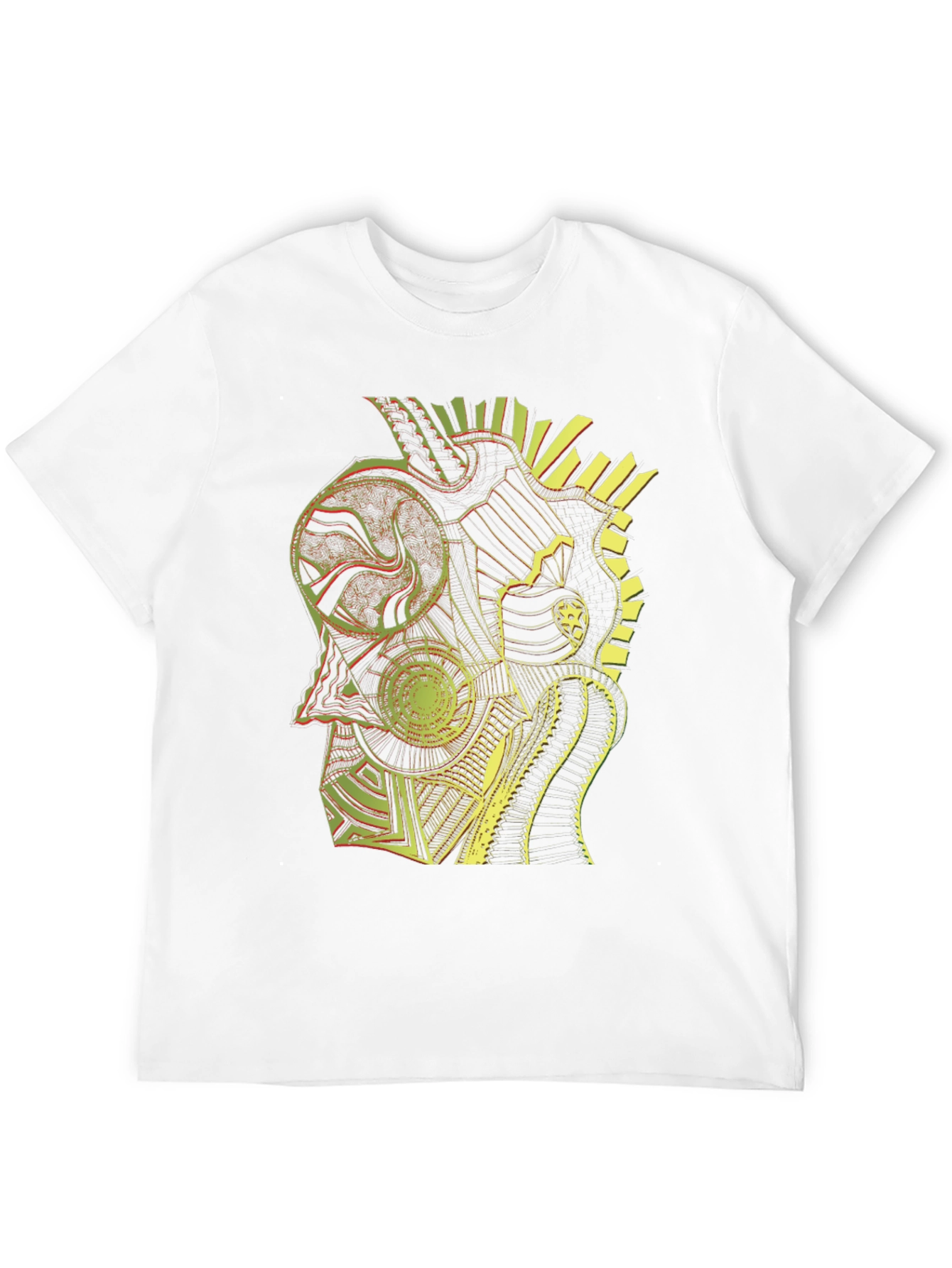 Black Abstract Art Graphic Tee - Black Cotton view 12