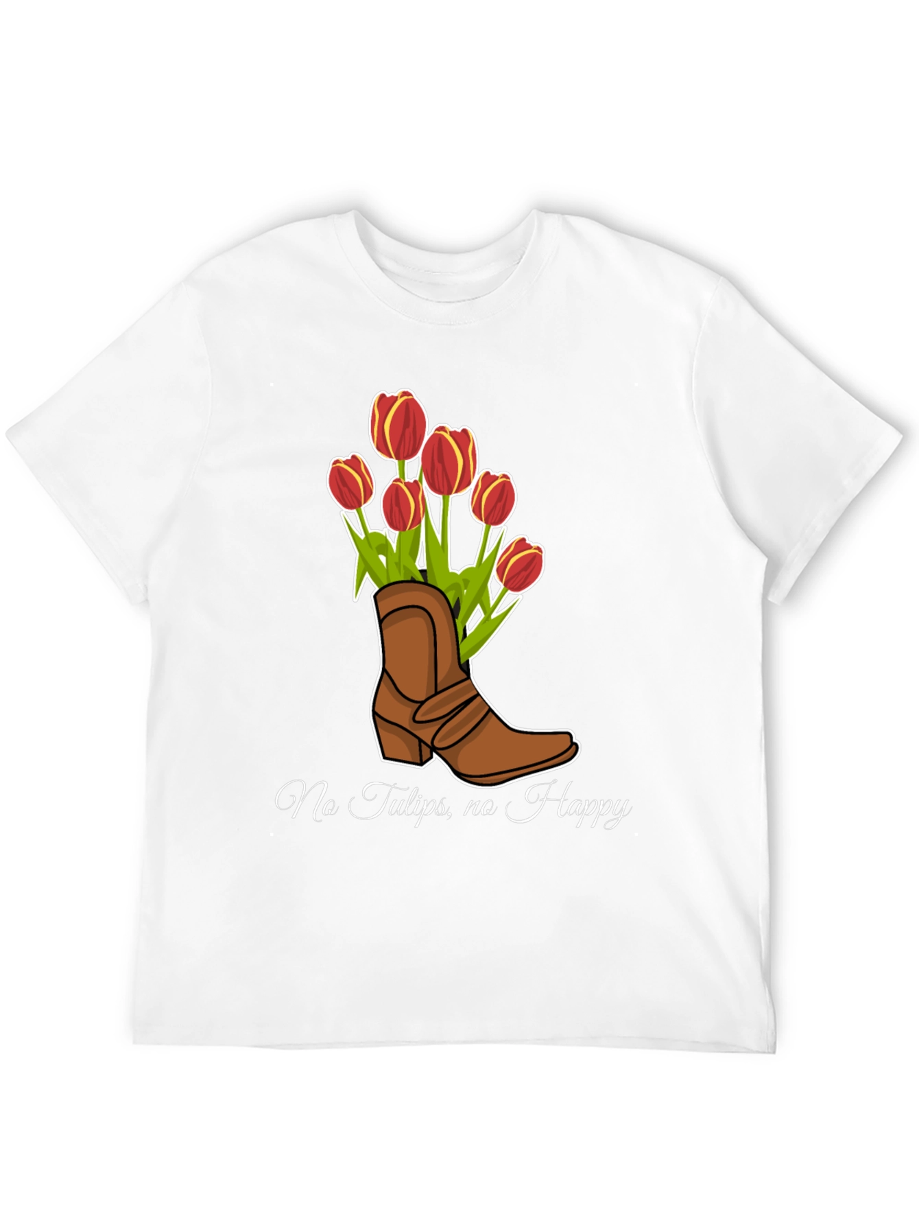 Black No Tulips, No Happy Graphic Tee view 12