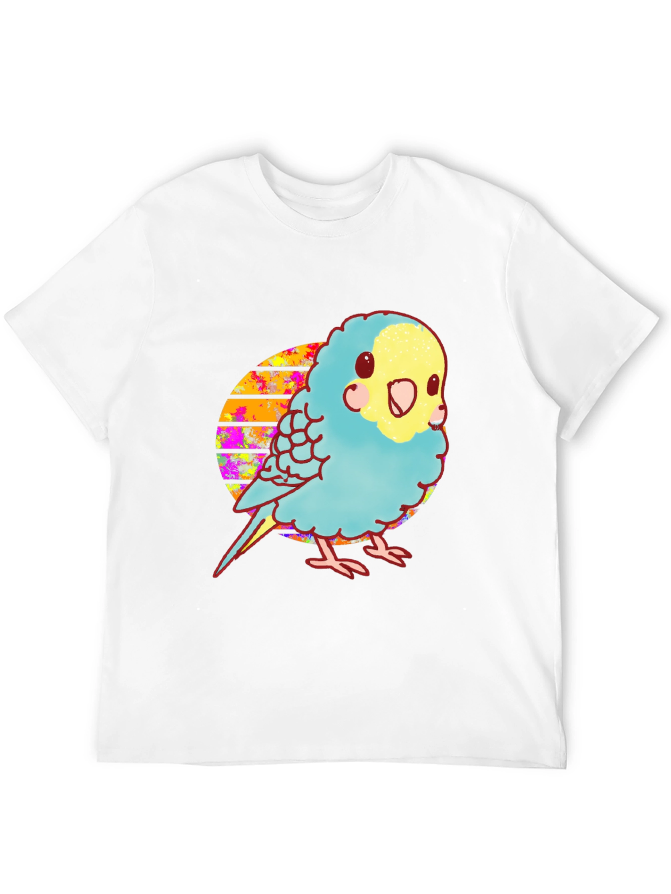 Black Parakeet Graphic Tee - Cute Bird Design view 12