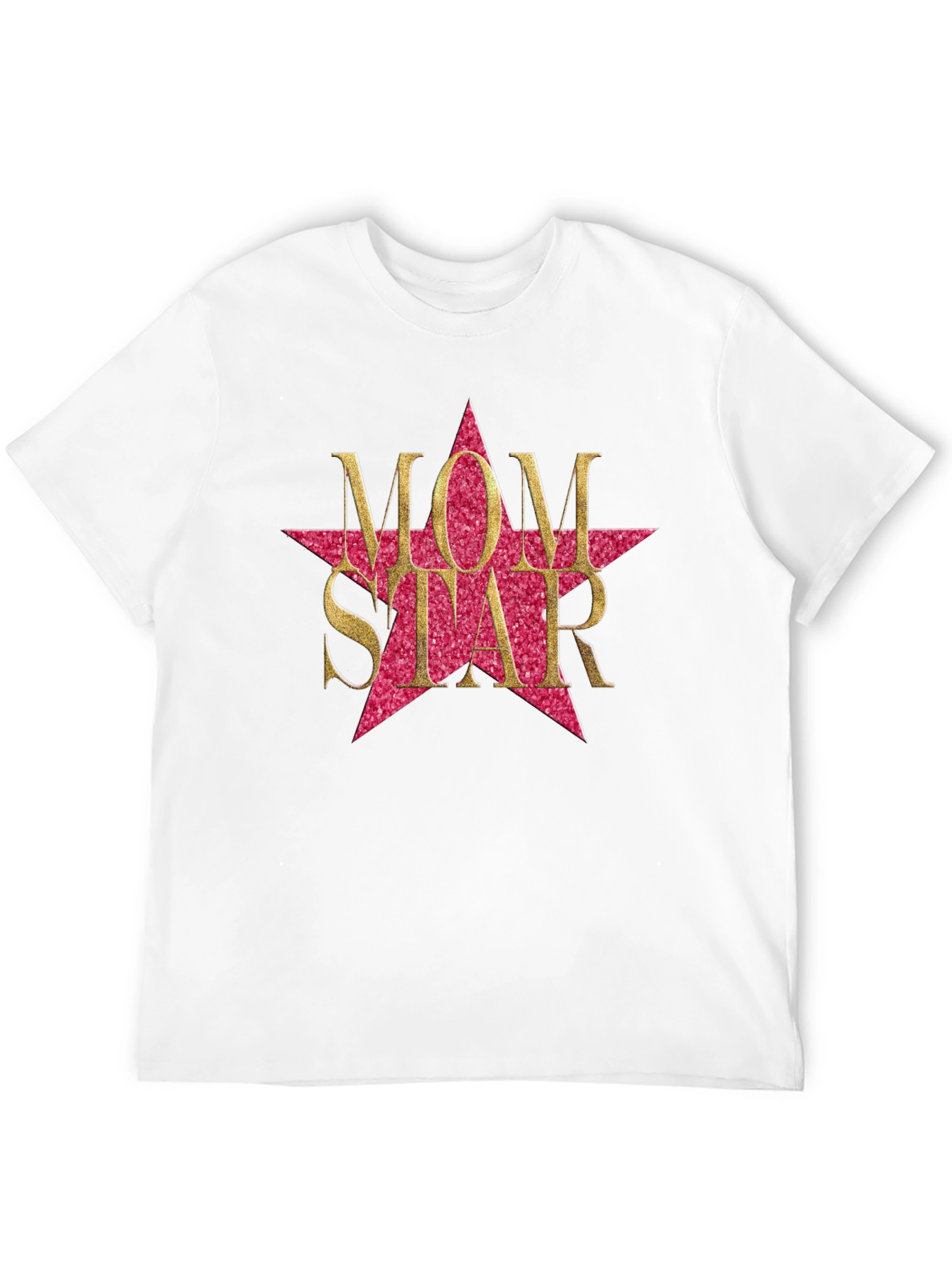 Black Mom Star Graphic Tee - Black Cotton Blend view 12