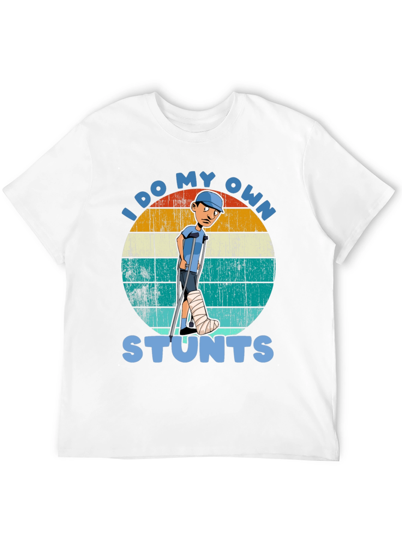 Black I Do My Own Stunts T-Shirt - Funny Injury Tee view 12