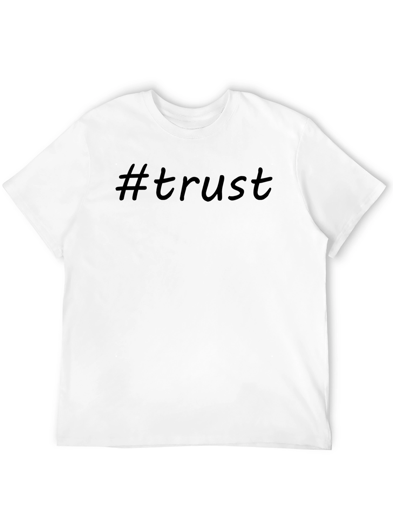 Black Men's Black #trust Graphic T-Shirt view 12