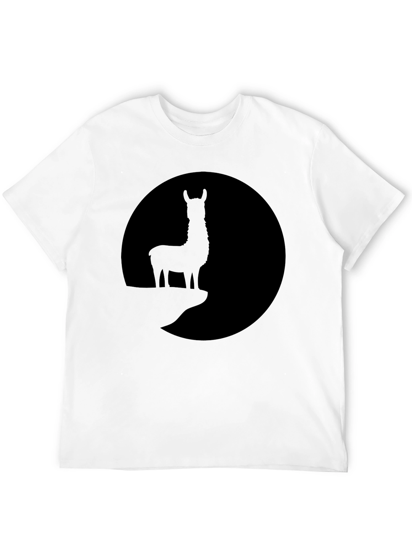 Black Llama Silhouette Graphic Tee - Black T-Shirt view 12