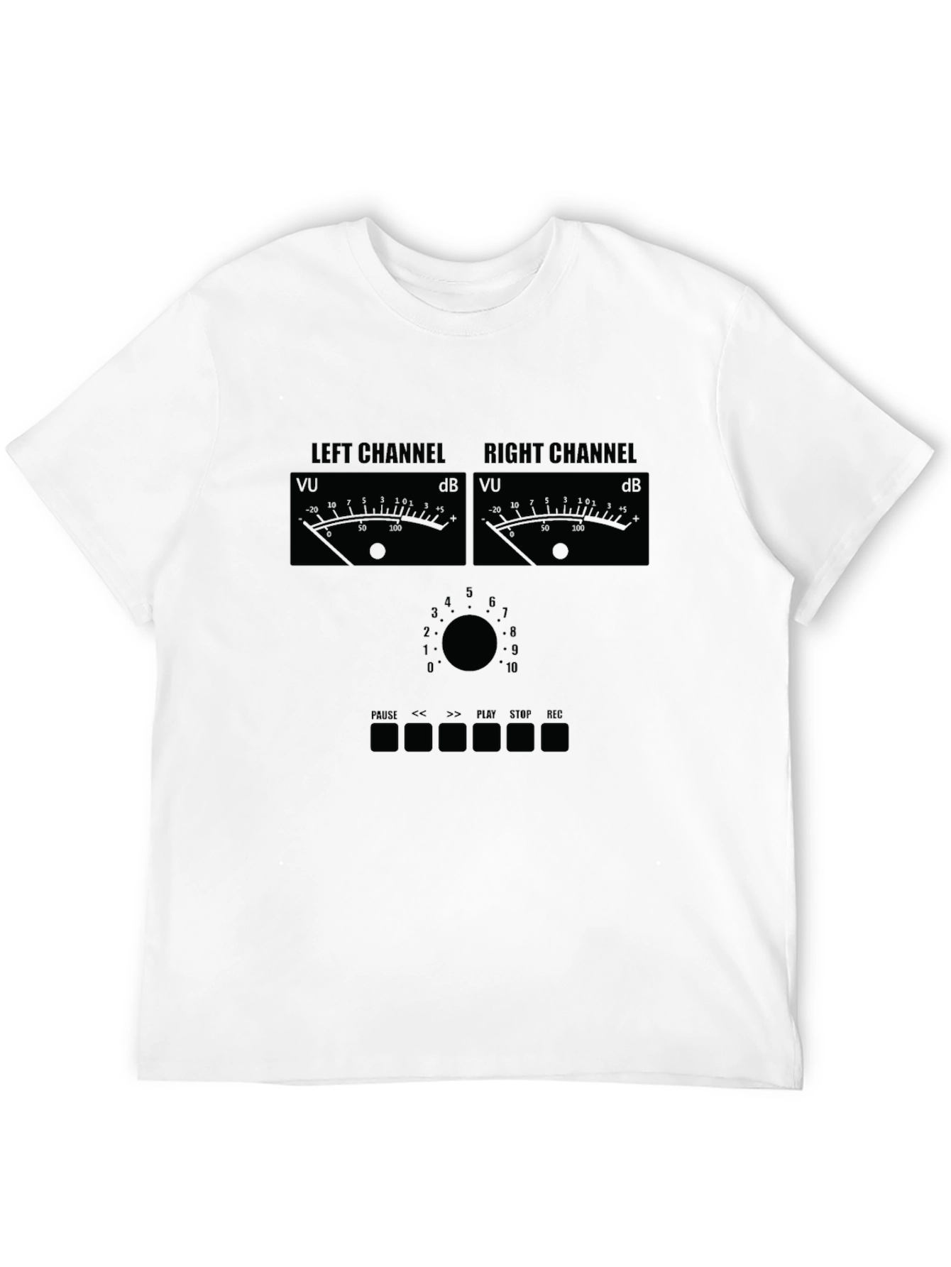 Black Analog Audio Mixer Graphic Tee - Black view 12