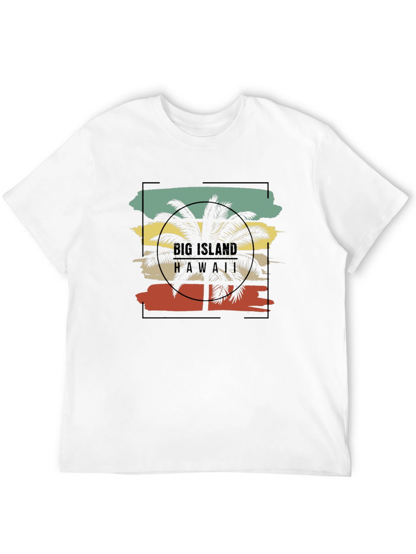 Black Big Island Hawaii Palm Tree Graphic Tee view 12