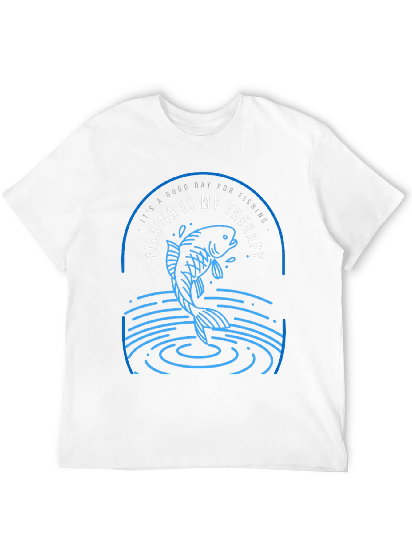 Black Fishing Is My Therapy T-Shirt view 12